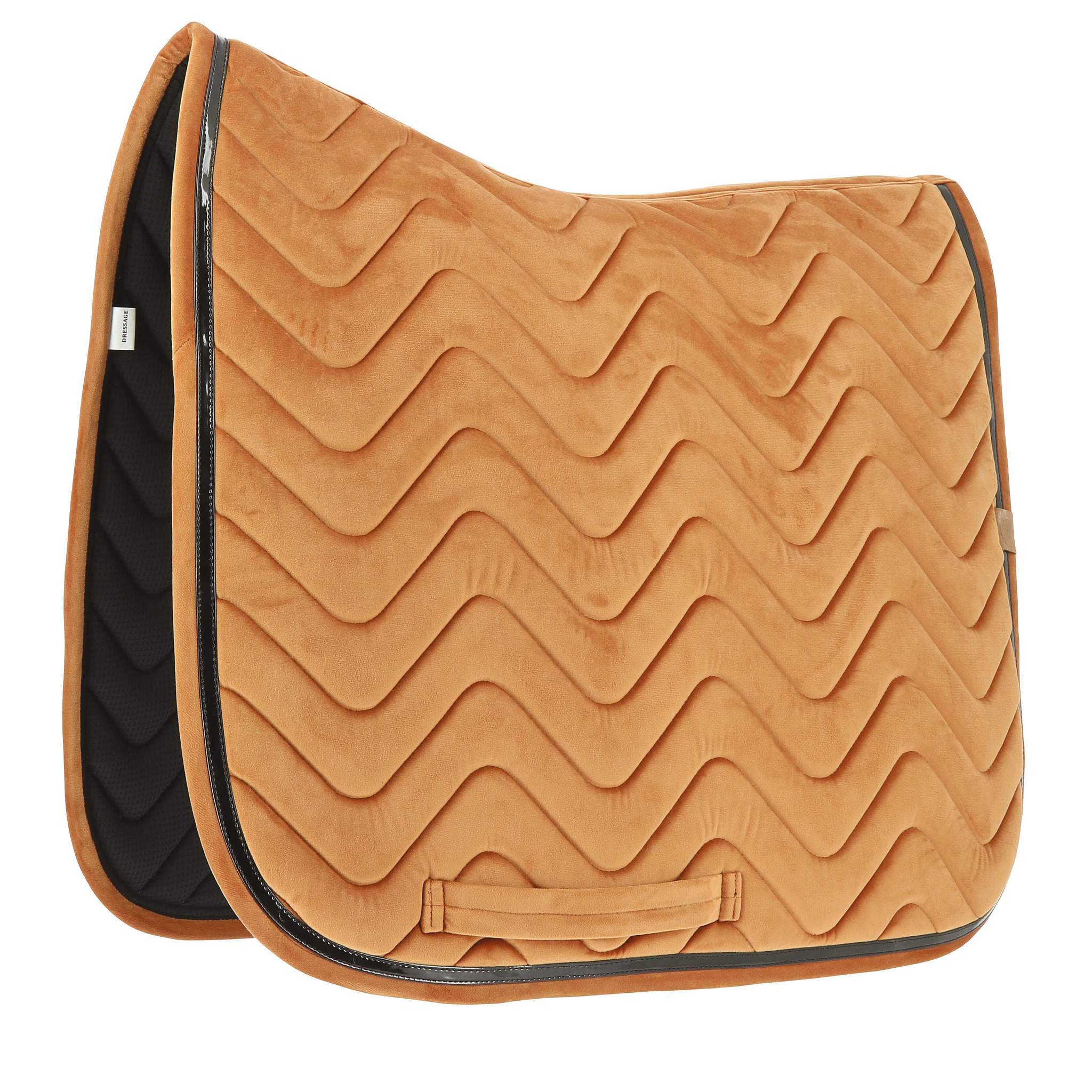 EQUITHÈME Glossy Dressage Saddle Pad Orange - 204765022_packshot_1