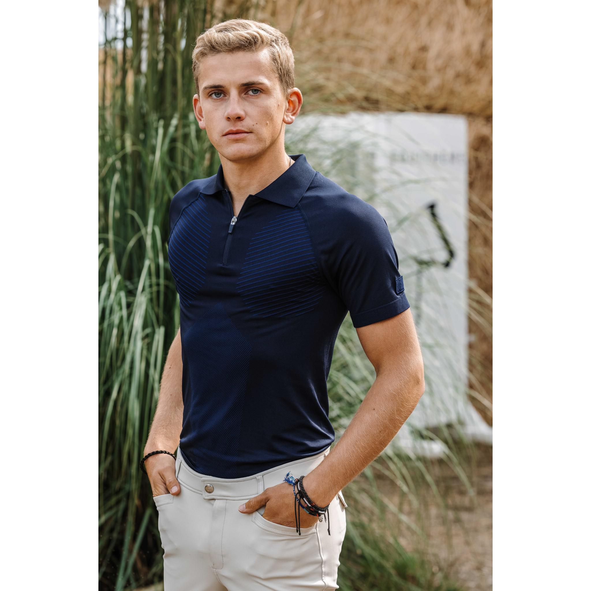 EQUITHÈME Lucas Polo Shirt - Men Navy blue 963083073