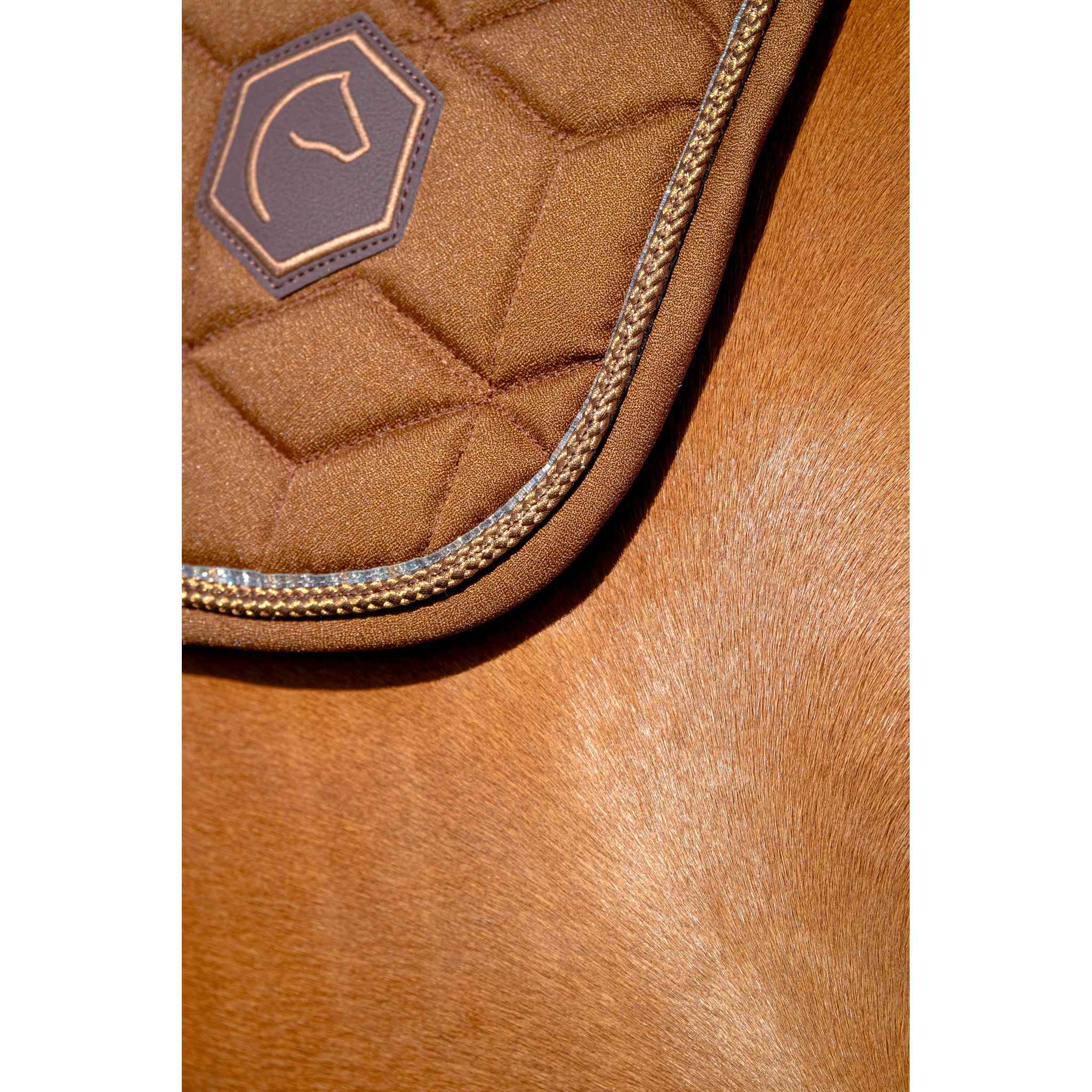 EQUITHÈME Hexalight saddle pad - All purpose chestnut brown 204004004