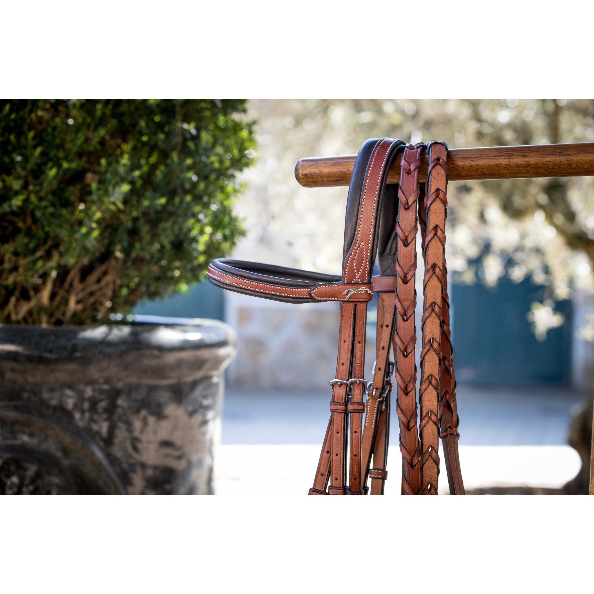 Pénélope US braided reins Chestnut 301636317