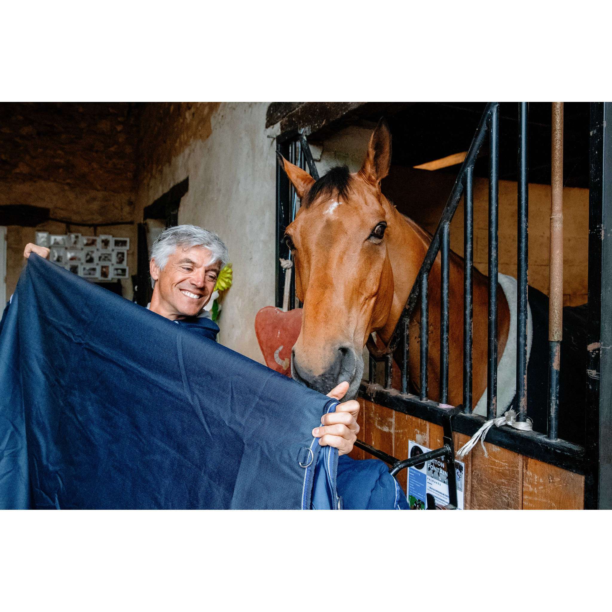 EQUITHÈME Classic 1200D Rug - Standard Navy blue 400527063