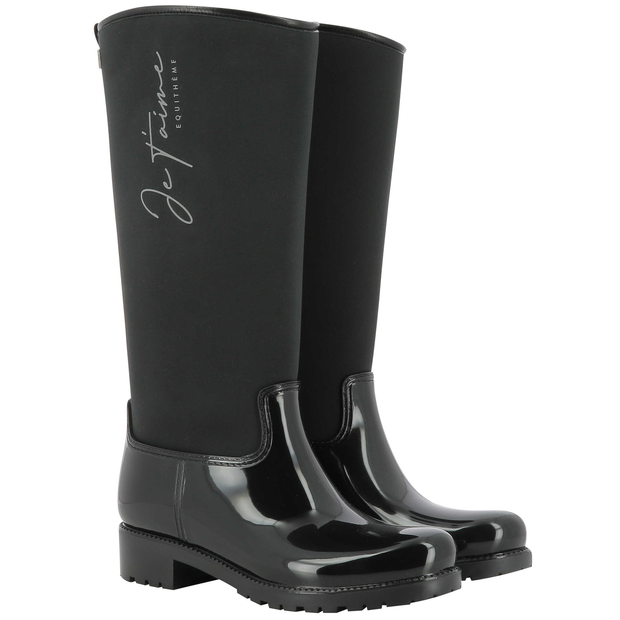 Je t'aime EQUITHÈME Rain Boots Black 910552239