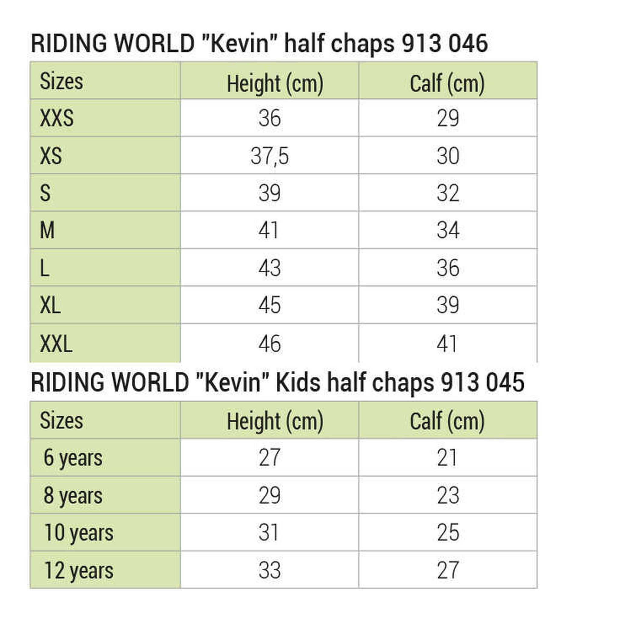 Riding World Kevin half chaps - Children Black 913045212