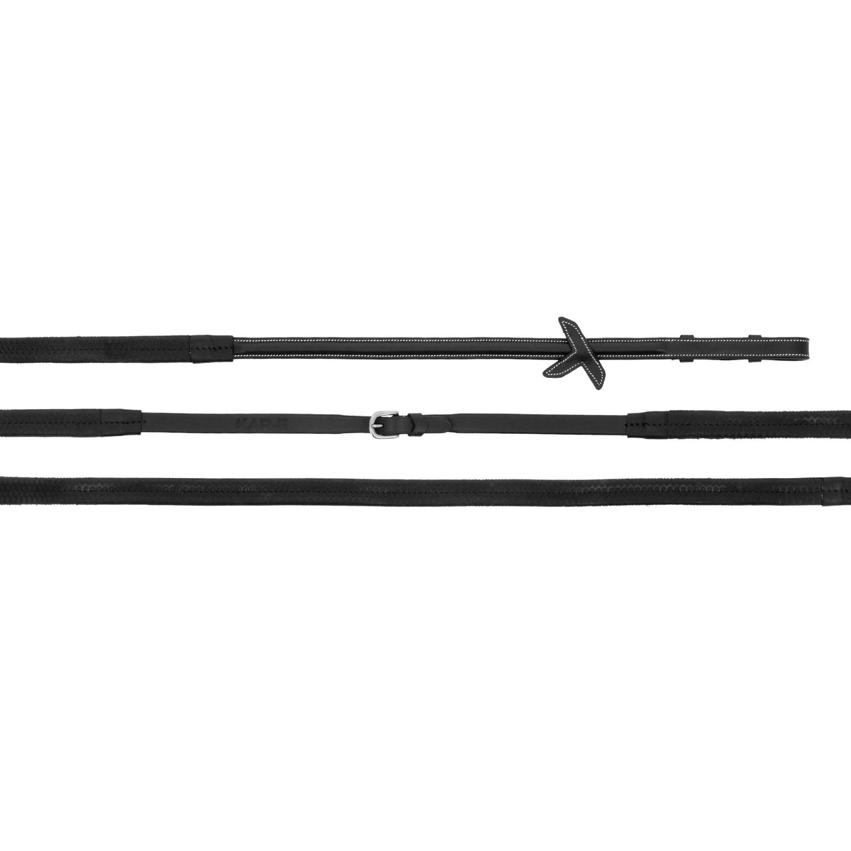 K by EQUITHÈME K-Soft Rubber Reins - Black - 305021302_packshot_1