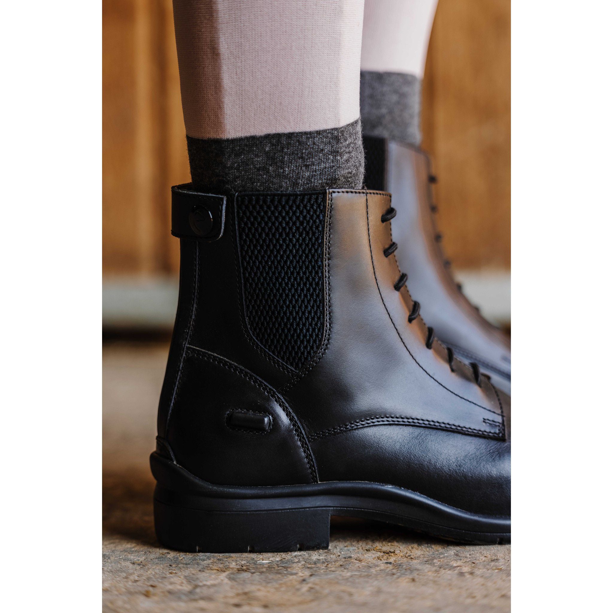 EQUITHÈME Sporty Lace-Up + Zip Boots Black 914111239