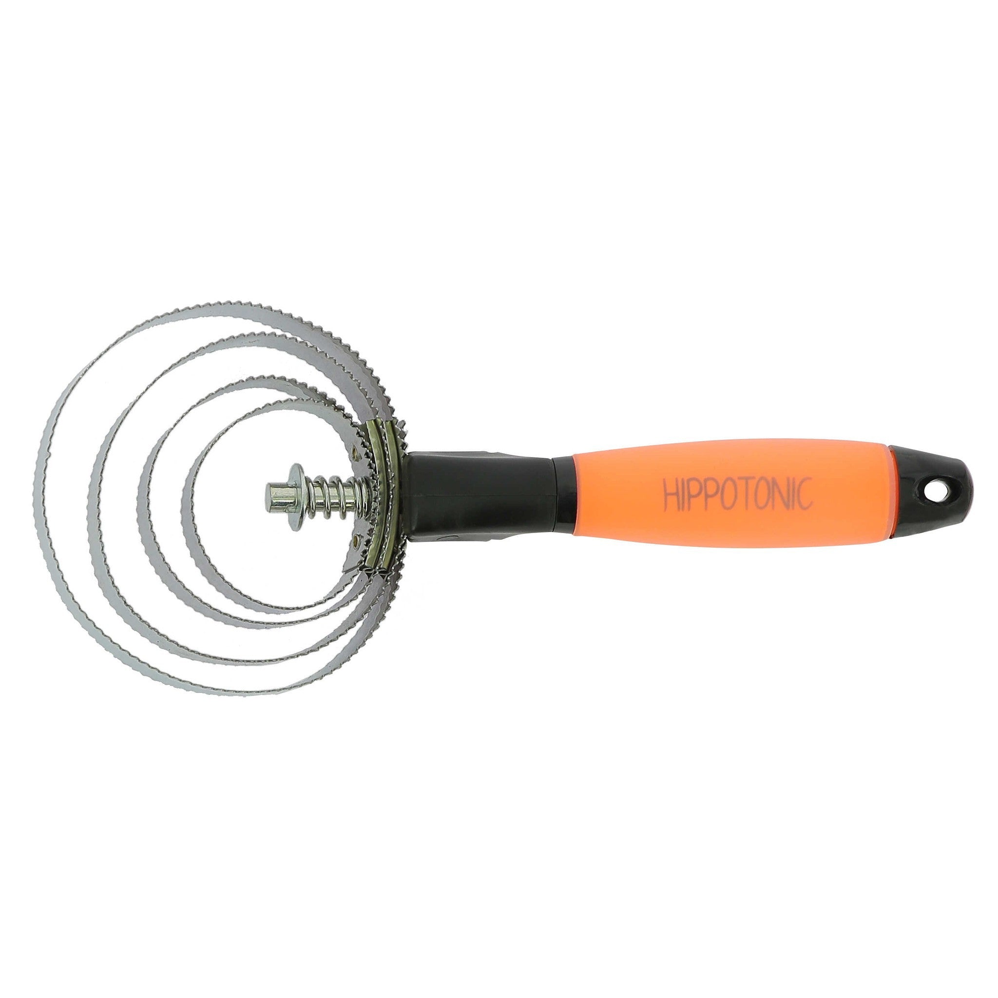 HIPPO-TONIC “Gel” round metallic curry comb Orange 700074022