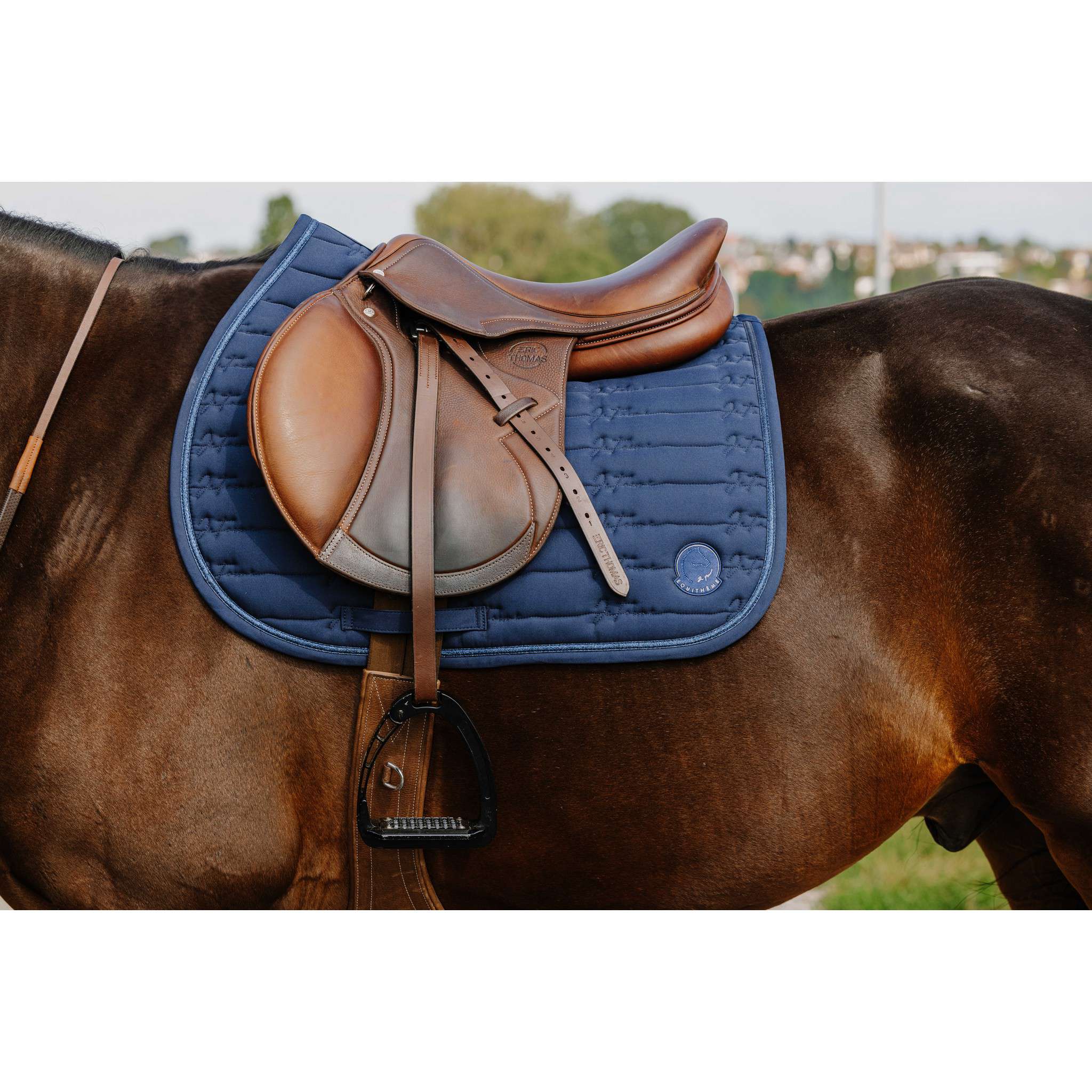 Je t’aime EQUITHÈME Origine Saddle Pad - All purpose Blue 204508007