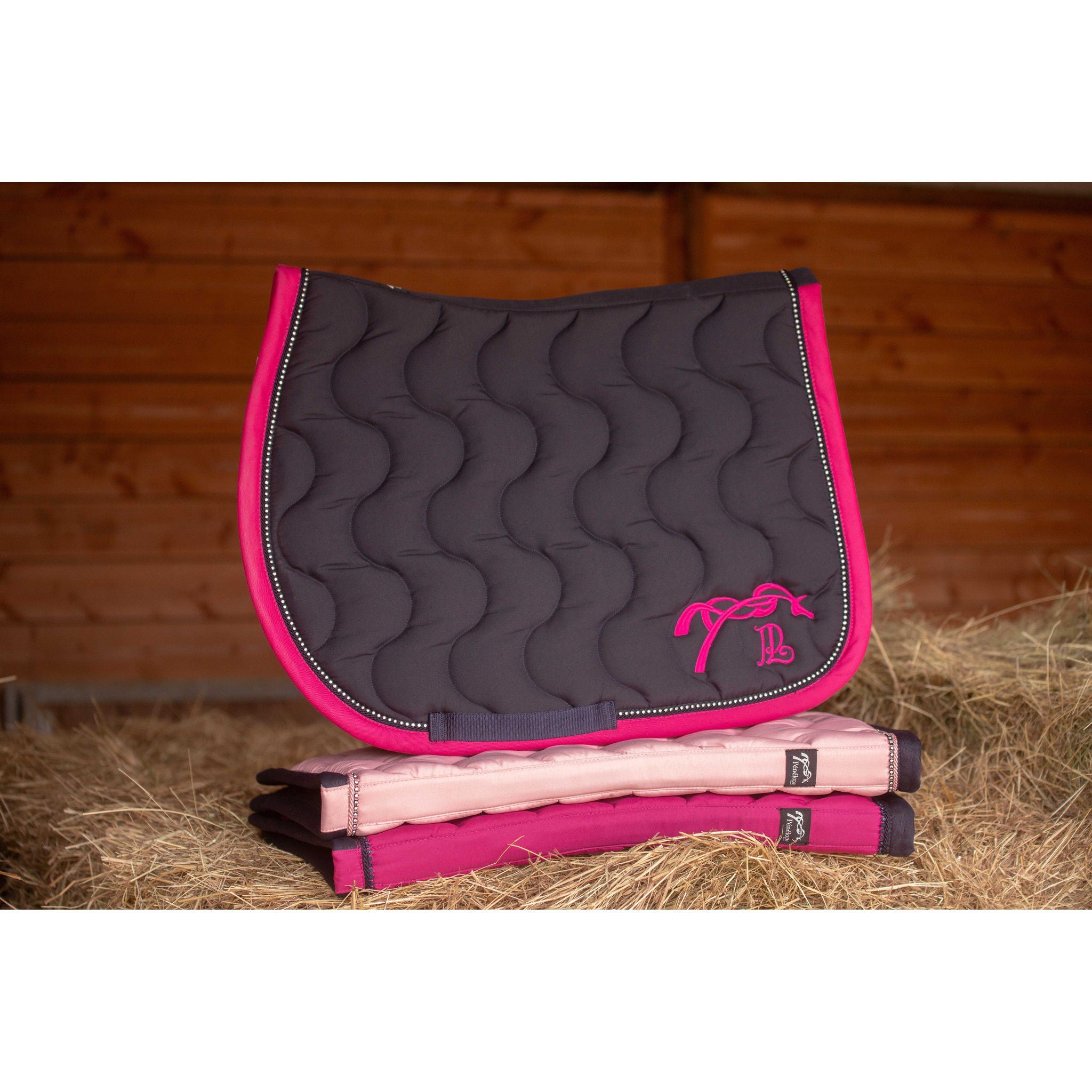 Pénélope Diamant Saddle Pad - All purpose Navy/fuchsia 204846107