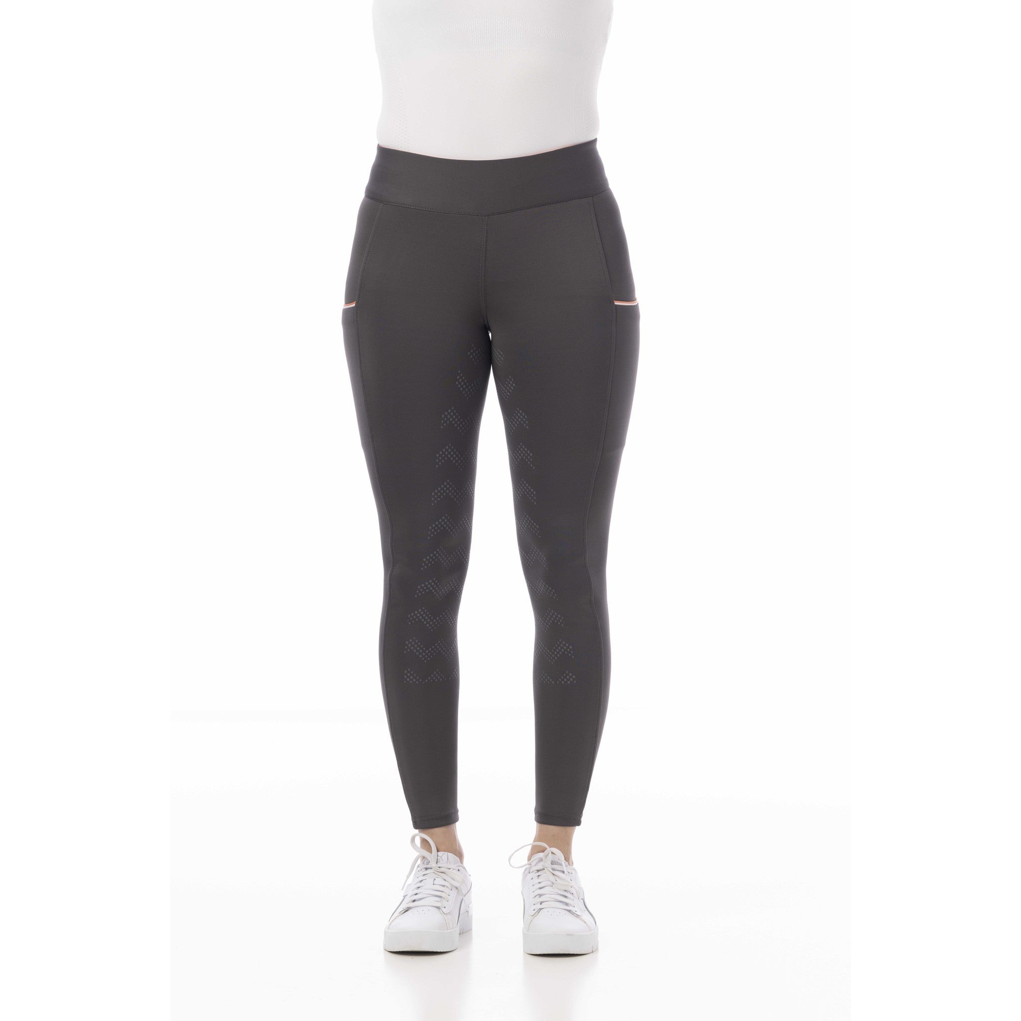 Riding World Agadir Silicone Seat Leggings - Ladies Grey 989501036