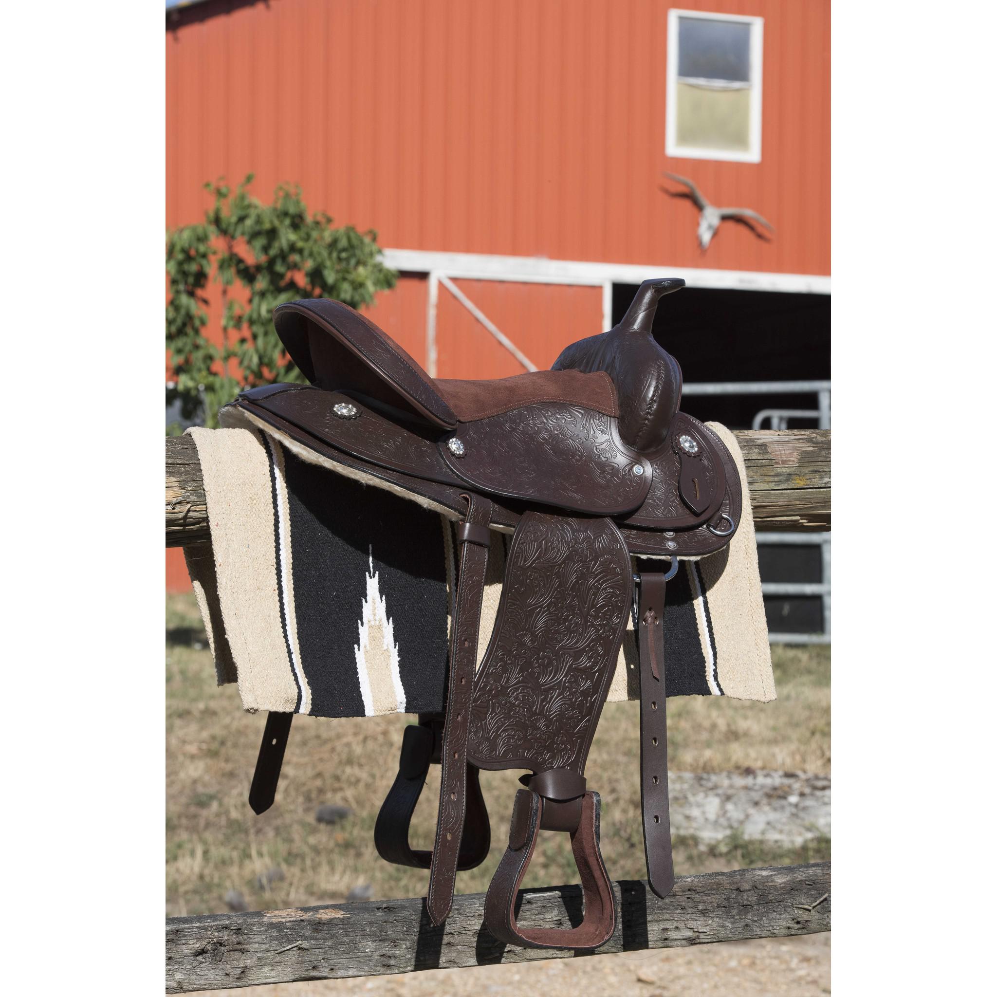 Westride Navajo cotton/acrylic horse pad Beige/black/white 801090052