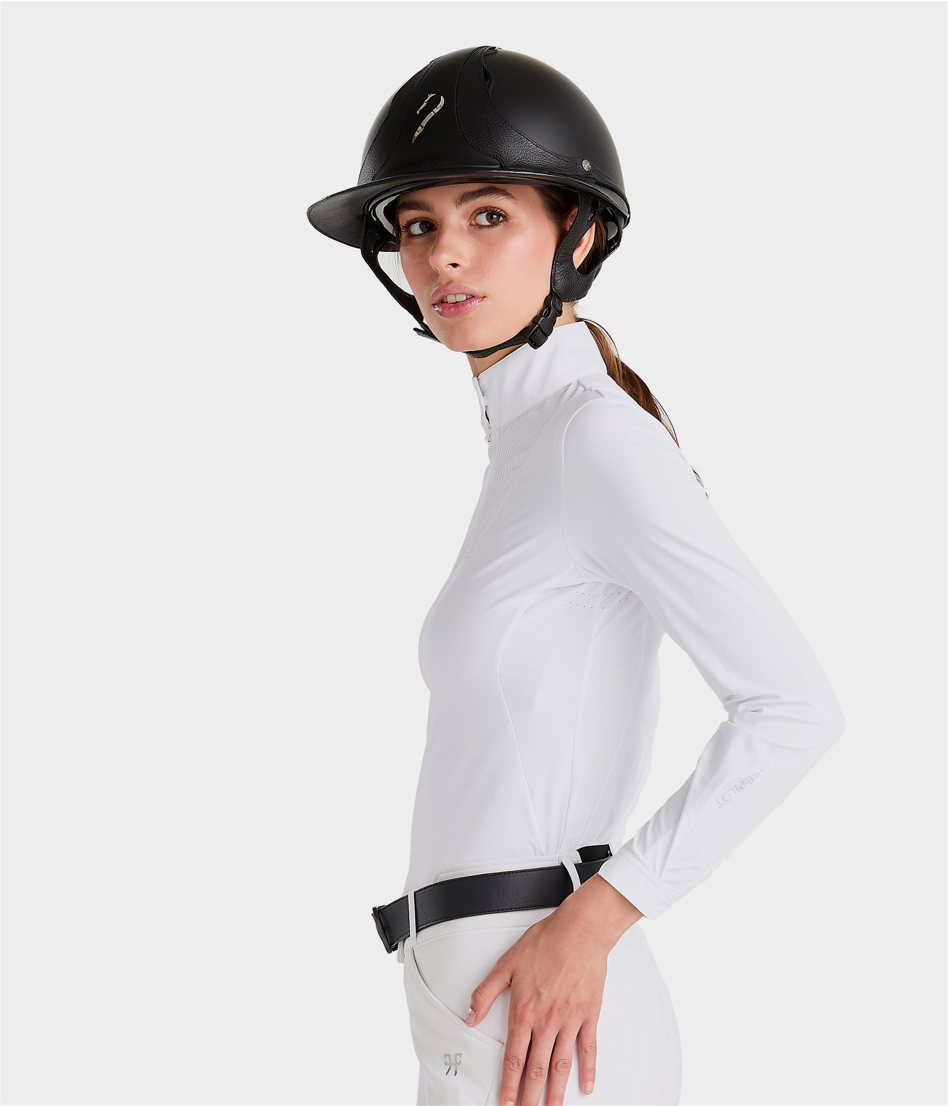 Horse Pilot Aeris Competition Shirt LS Women - White