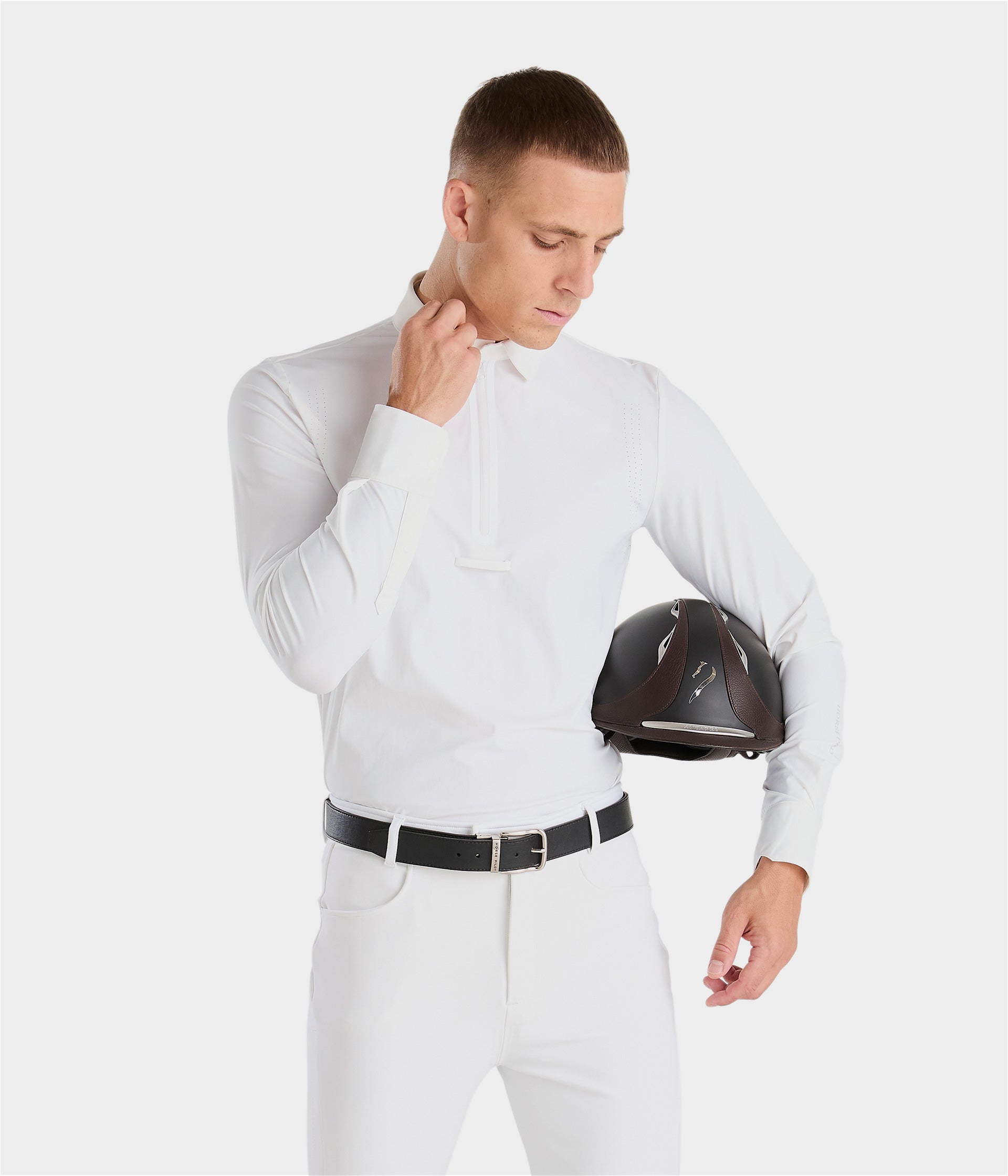 Horse Pilot Aeris Competition Polo SS Men - White