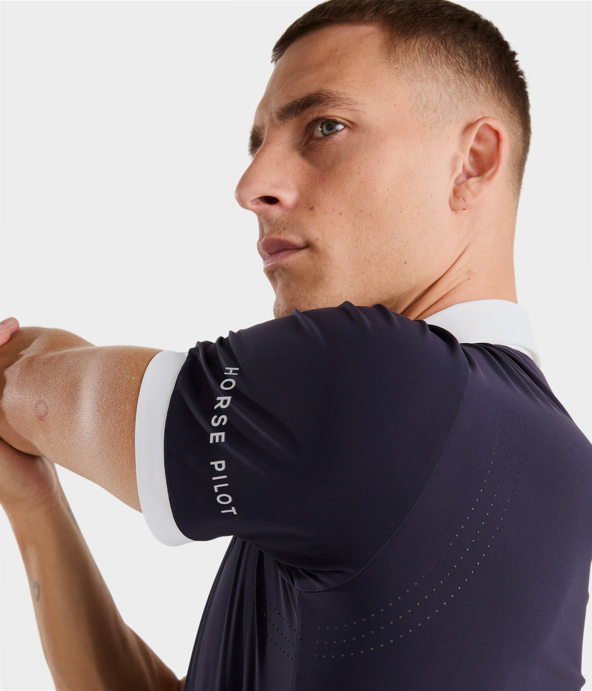Horse Pilot Aeris Competition Polo SS Men - White