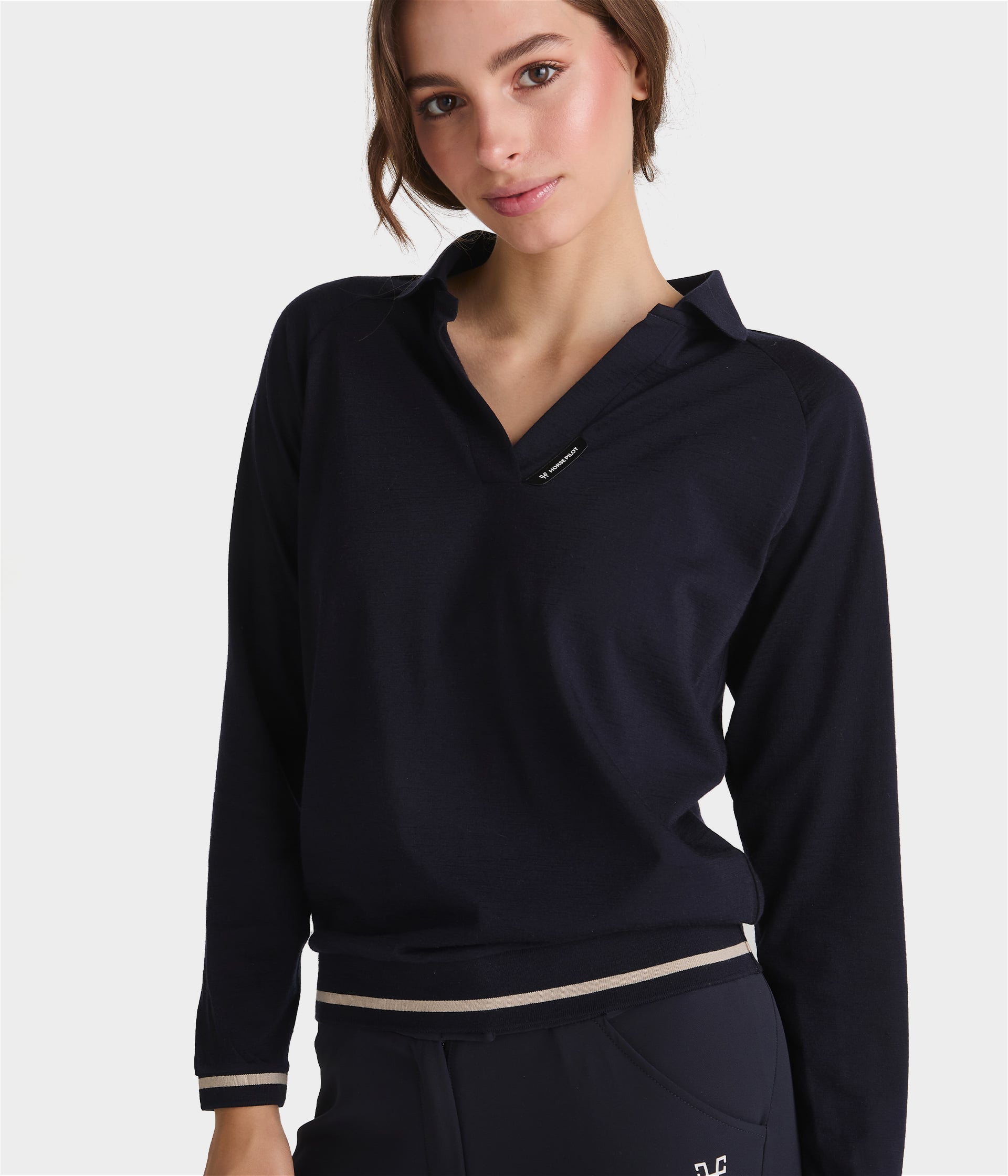 HORSE PILOT Merinos Polo Women - Dark Night