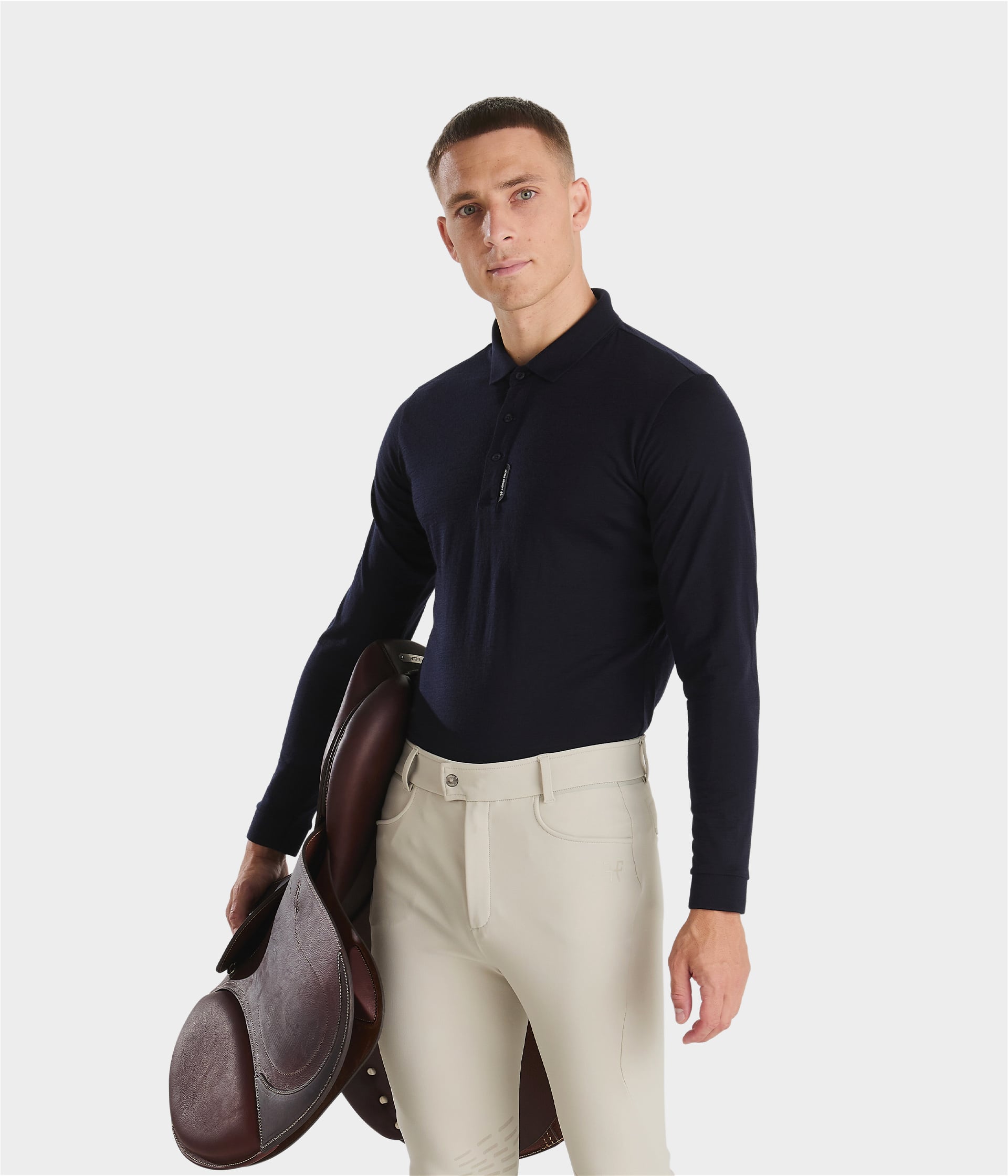 HORSE PILOT Merinos Polo Men - Dark Night