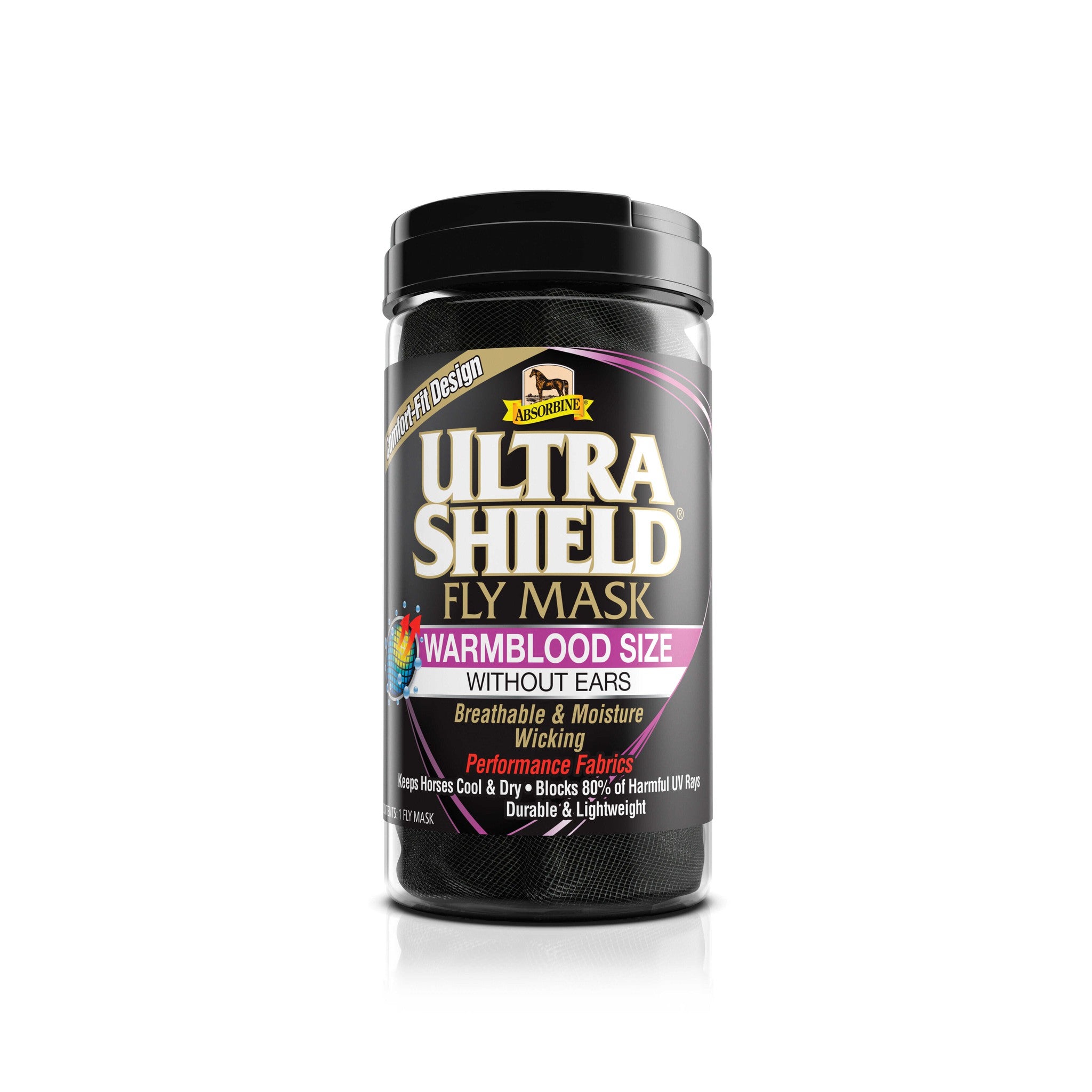 Absorbine Ultrashield Fly Mask Without Ears Black - 383305004_packshot_1