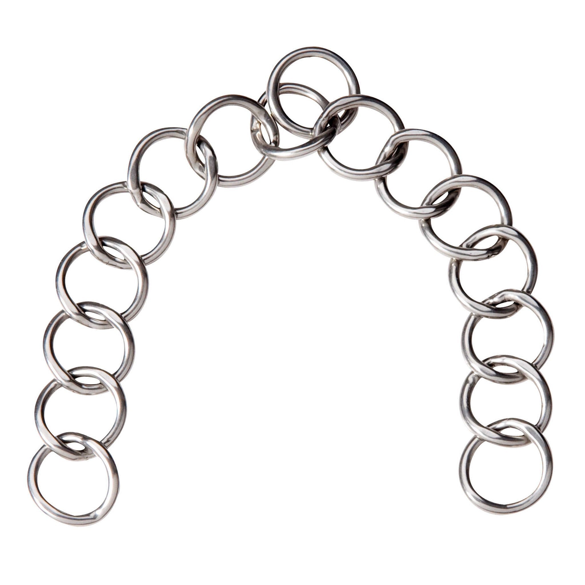 Feeling 15-Rings carriage driving curb chain Silver 608070
