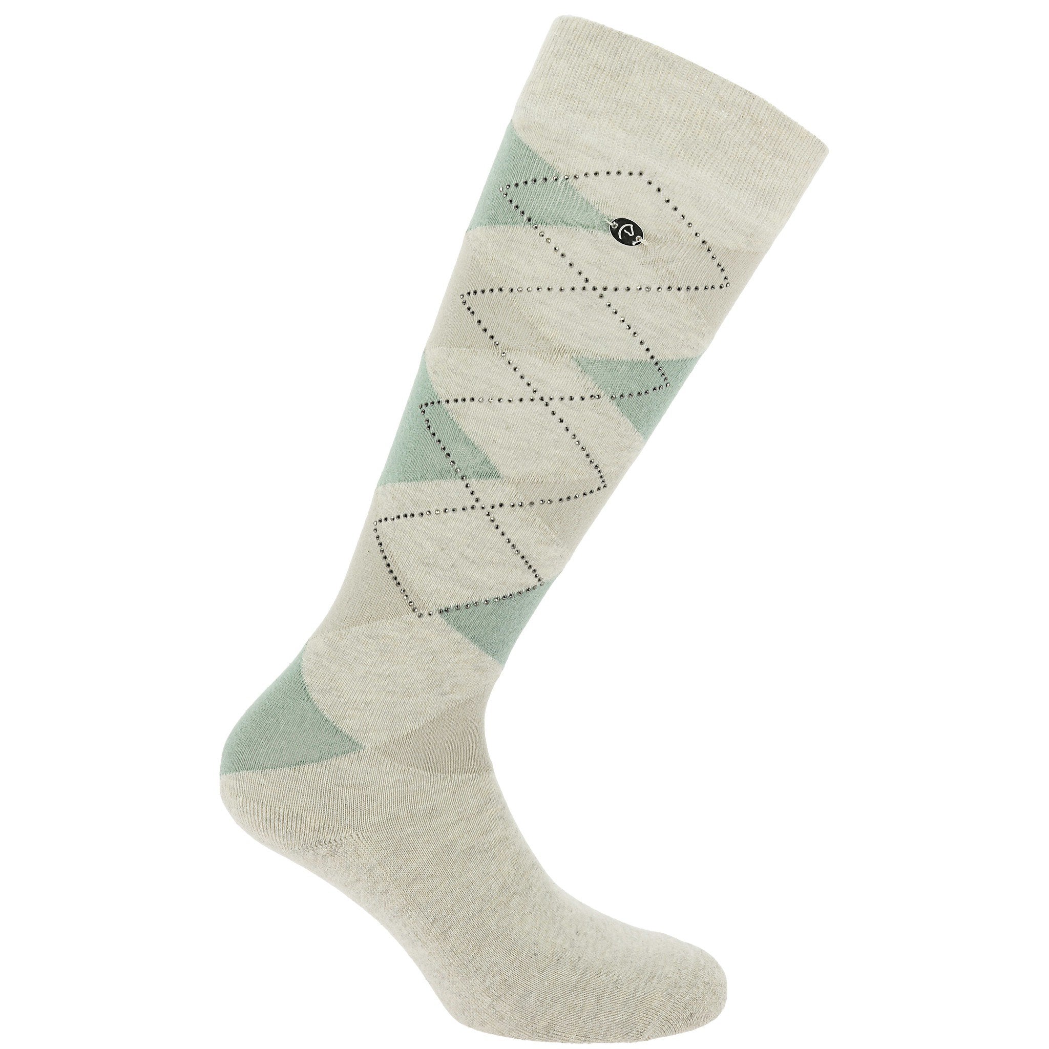 EQUITHÈME Girly Socks - Ladies Beige/green 986429547