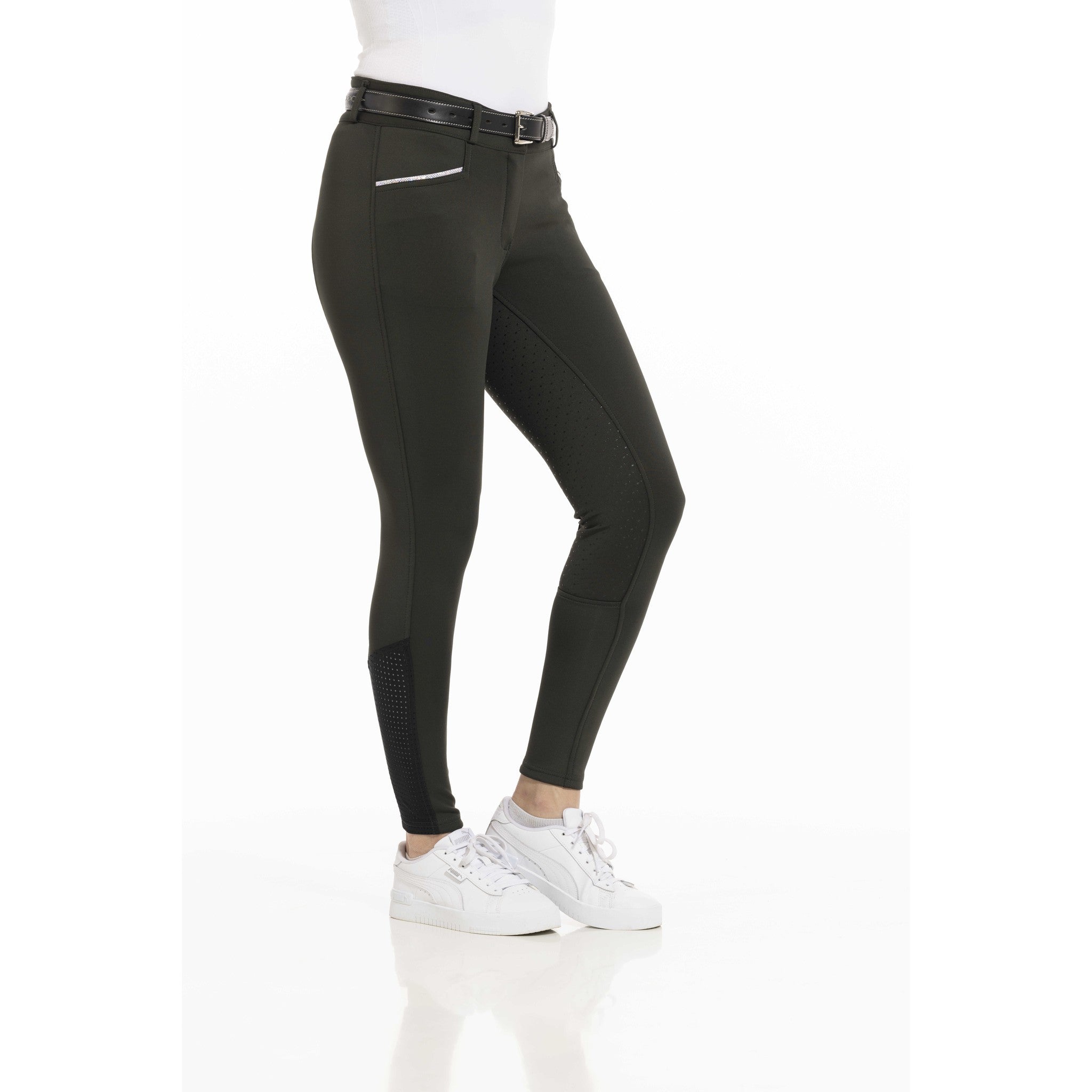 EQUITHÈME Claudine Breeches with silicone full seat - Ladies Dark green 979788936
