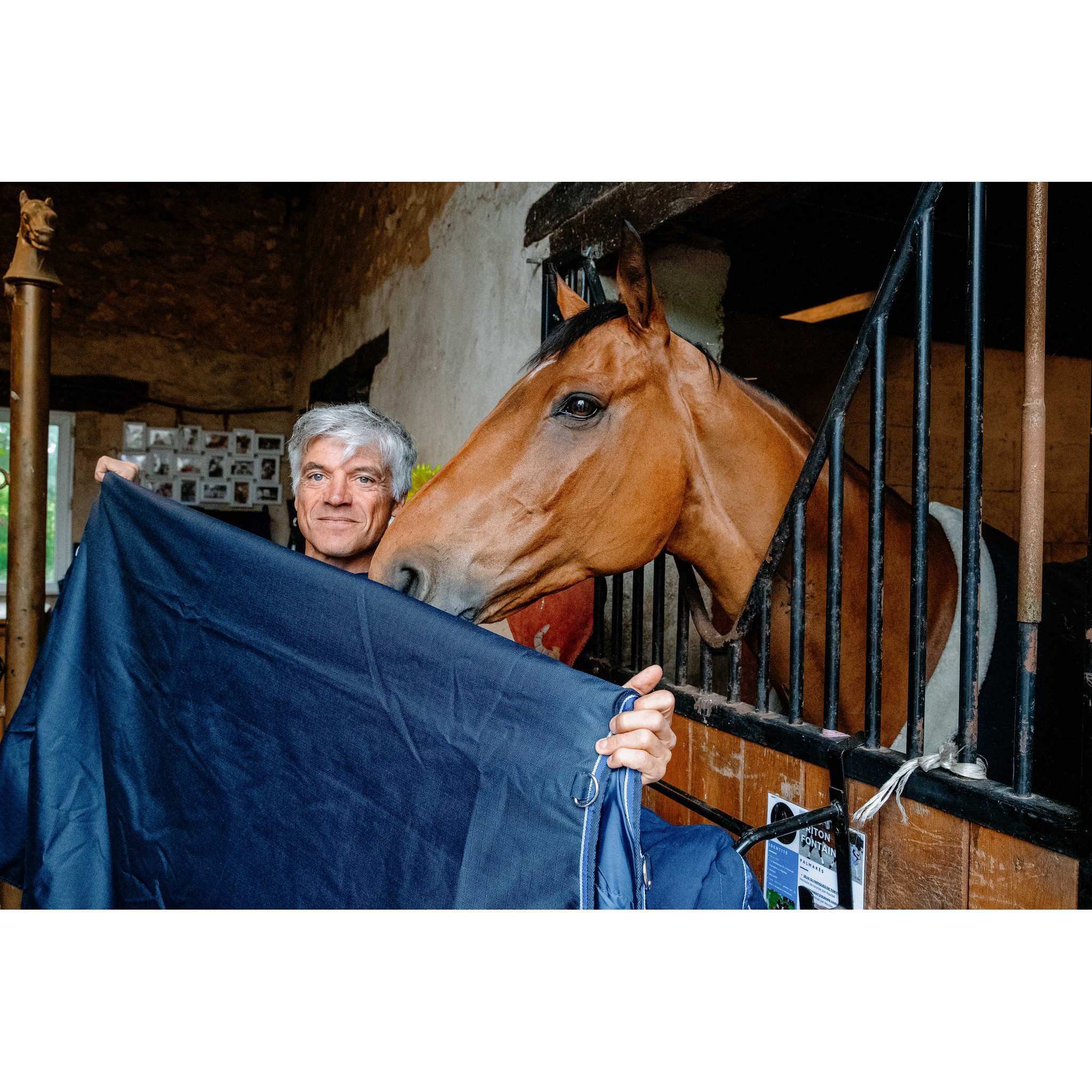 EQUITHÈME Classic 1200D Rug - Standard Navy blue 400527063