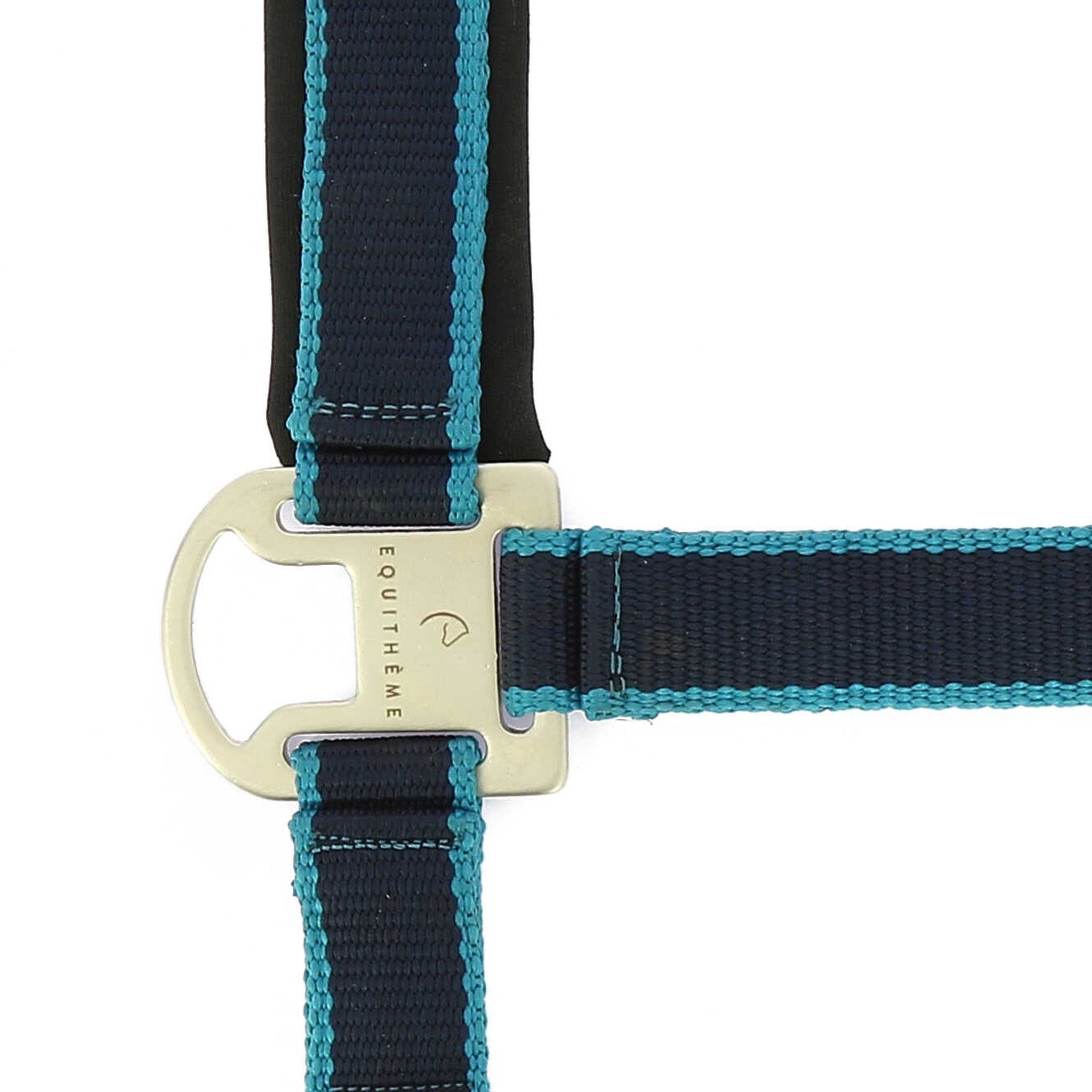 EQUITHÈME Satin Halter + Lead Rope Dark blues/turquoise 510605717