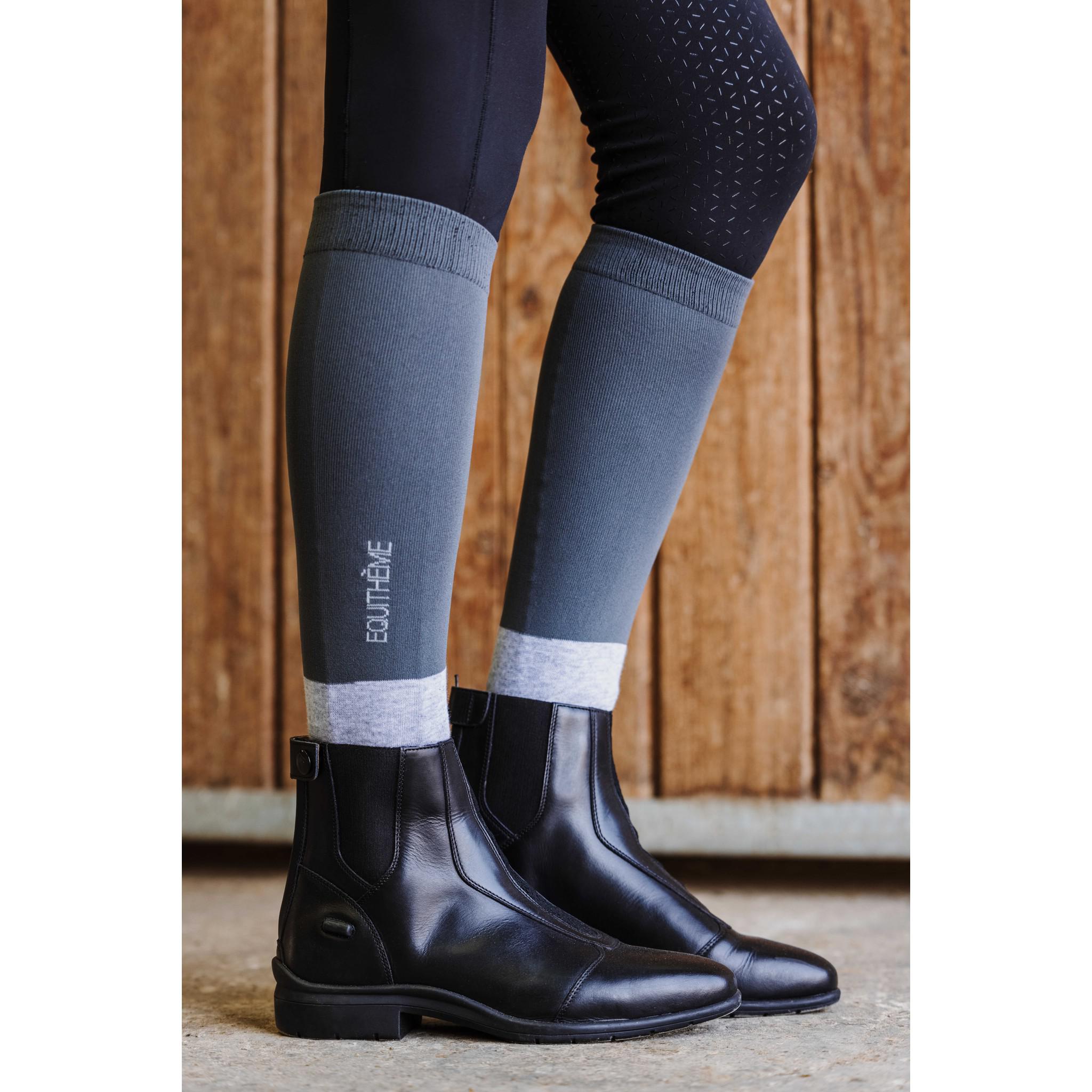 EQUITHÈME Competition Socks Anthracite/light grey 986116311