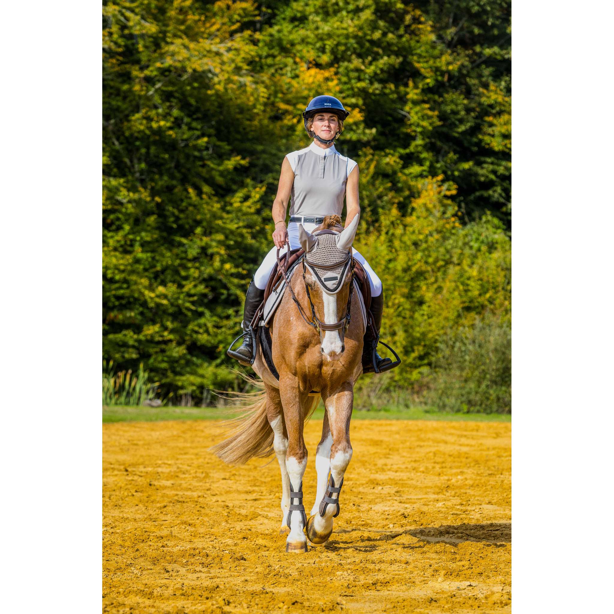 EQUITHÈME Pearl Fly Veil Taupe - 306888327_ambi_1