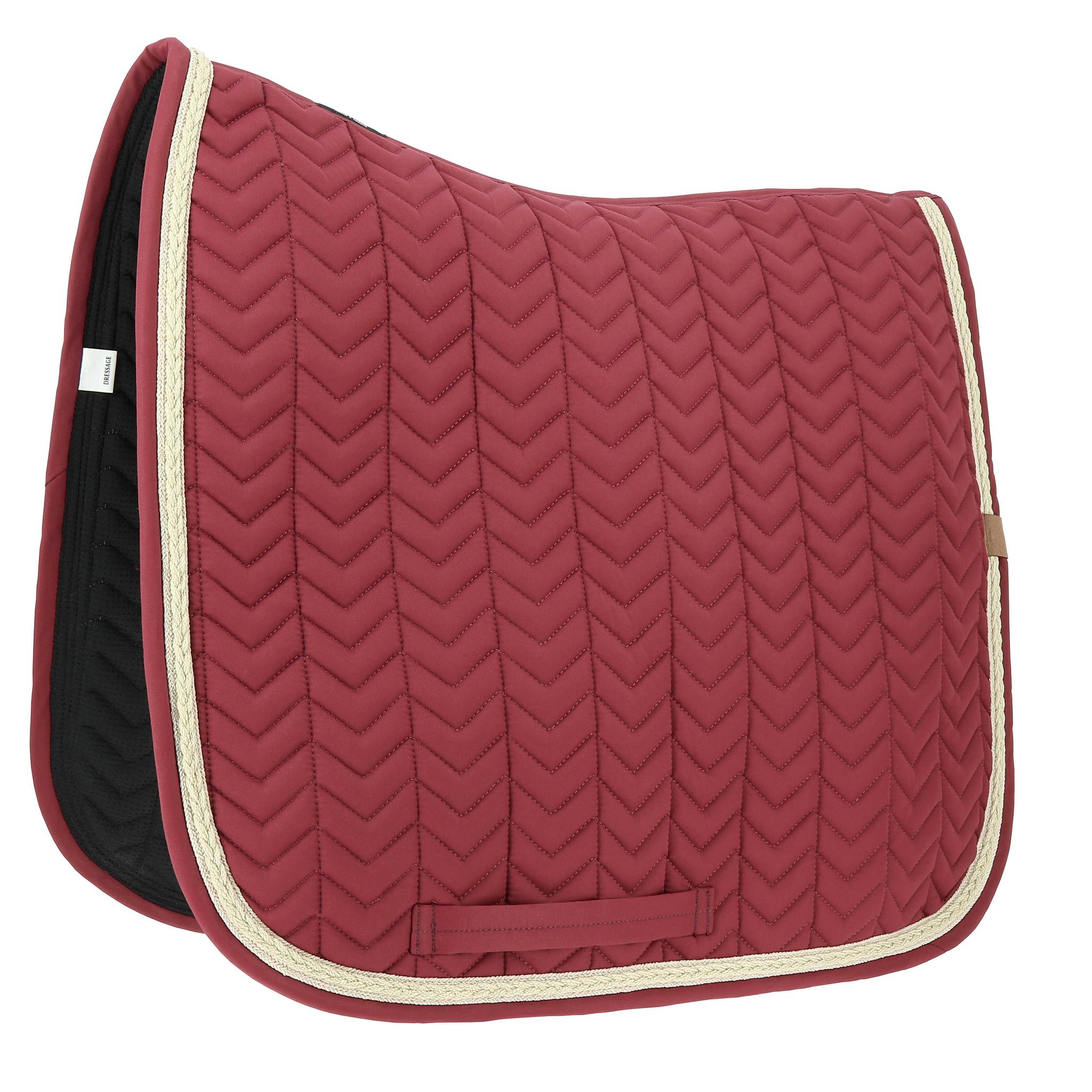 EQUITHÈME Softy Dressage Saddle Pad Burgundy - 204766033_packshot_1