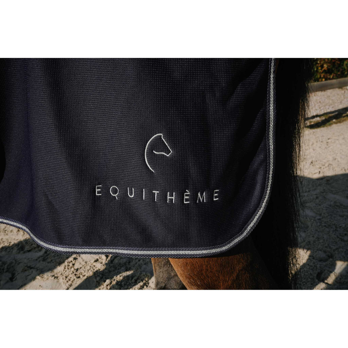 EQUITHÈME Heavy Glitter Fleece Shirt - Navy blue - 400086769_ambi_3