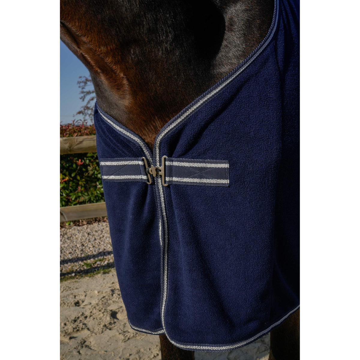 EQUITHÈME Glitter Fleece Sheet - Navy blue - 400087766_ambi_4