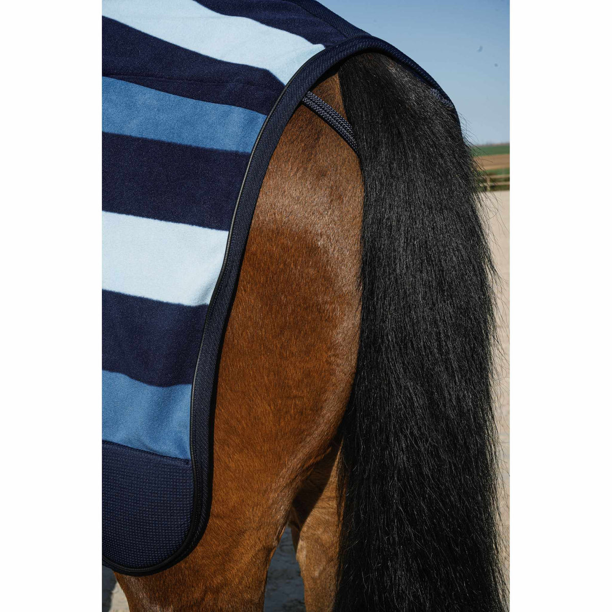 EQUITHÈME EK-Confortech Fleece Quarter Sheet - Navy blue - 400211740_ambi_3