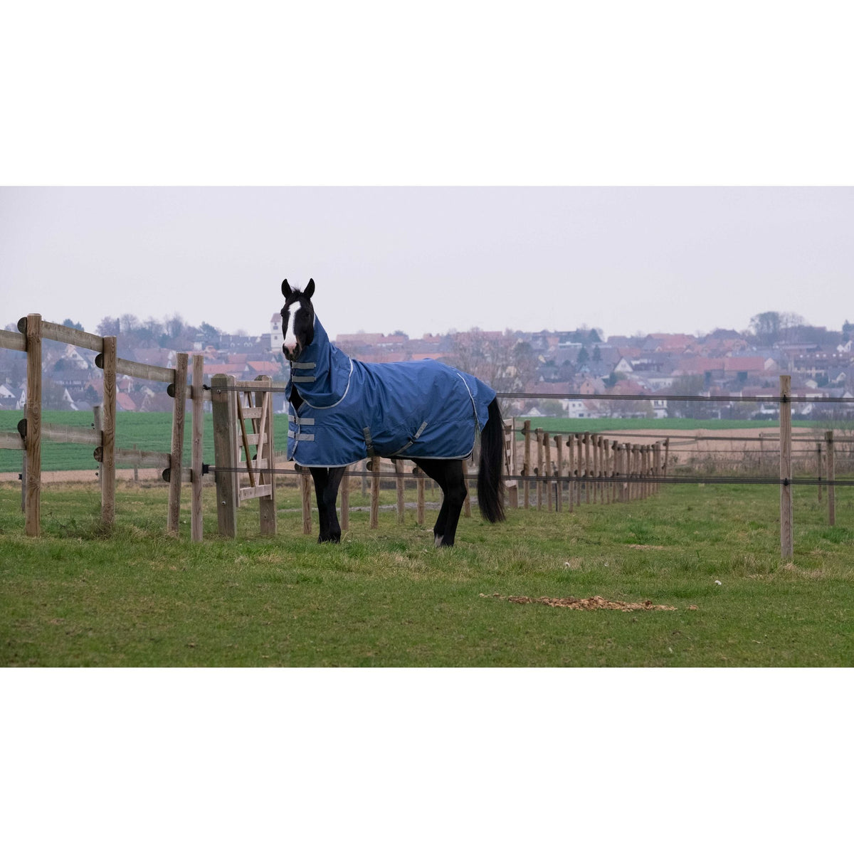 EQUITHÈME Tyrex 600D Recycled Neck Warmer - Blue - 400754003_ambi_1