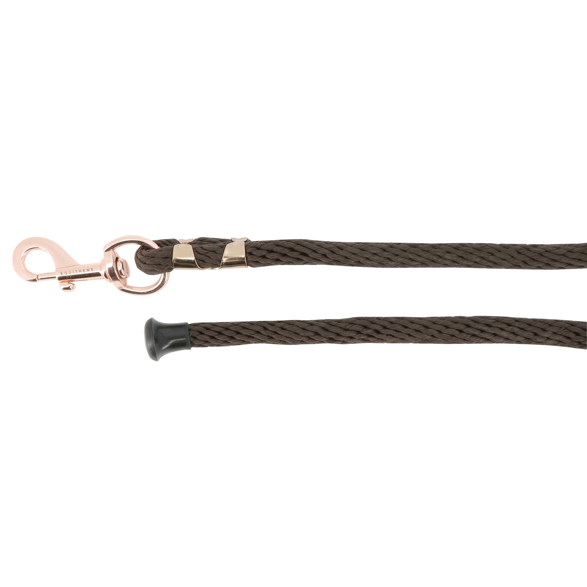 EQUITHÈME Soft pink gold Lead rope Chocolate 520085004