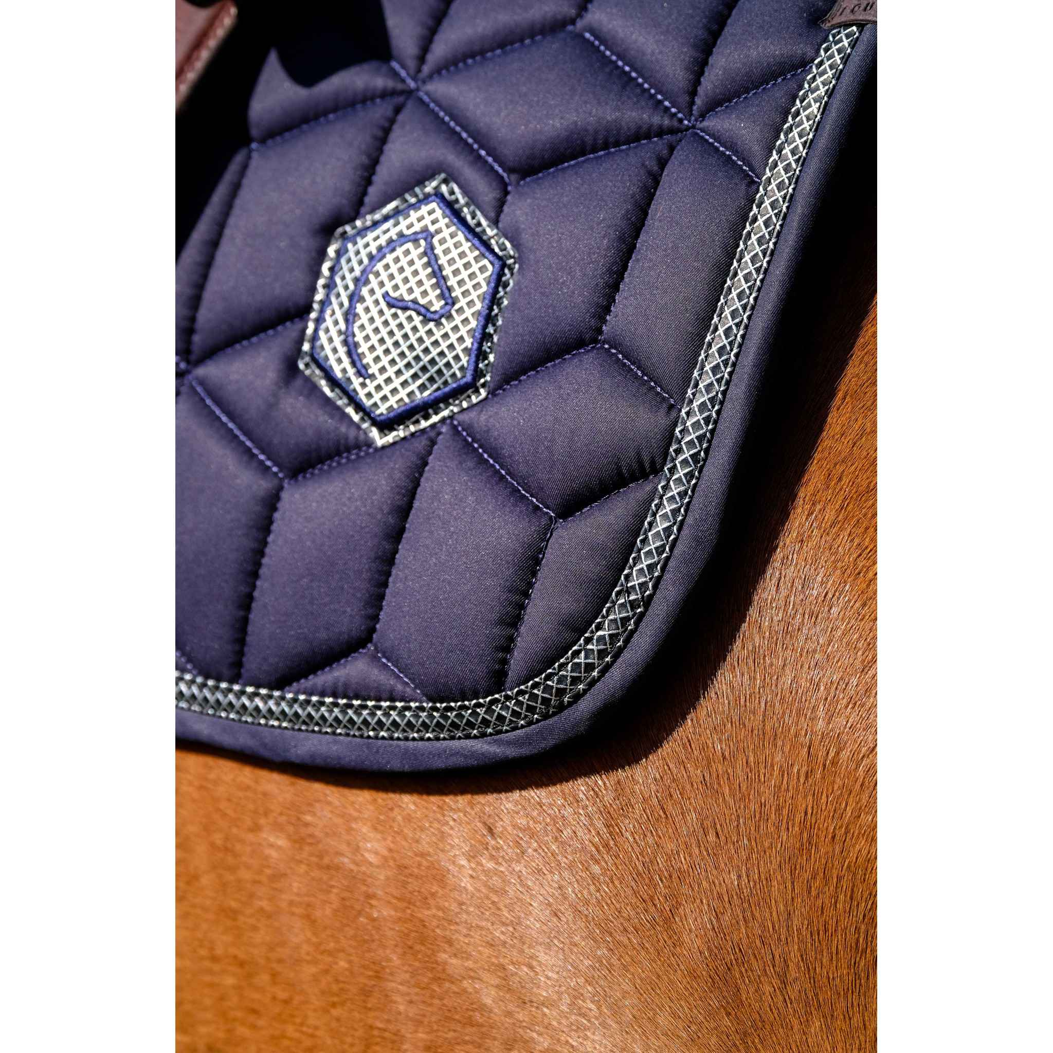 EQUITHÈME Softhex Saddle Pad - All purpose Navy blue 204005007