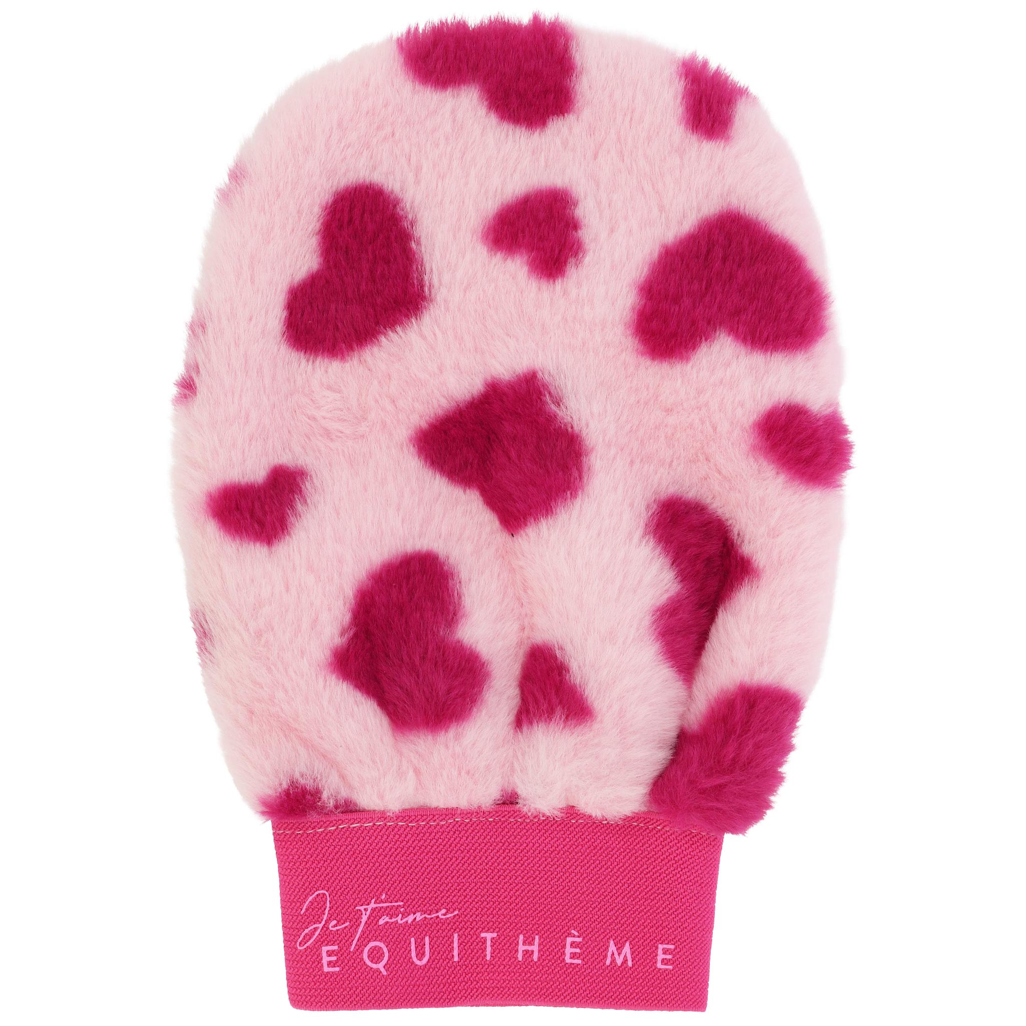 EQUITHÈME "I Love You" Two-Sided Grooming Glove Pink/fuchsia - 700707013_packshot_1