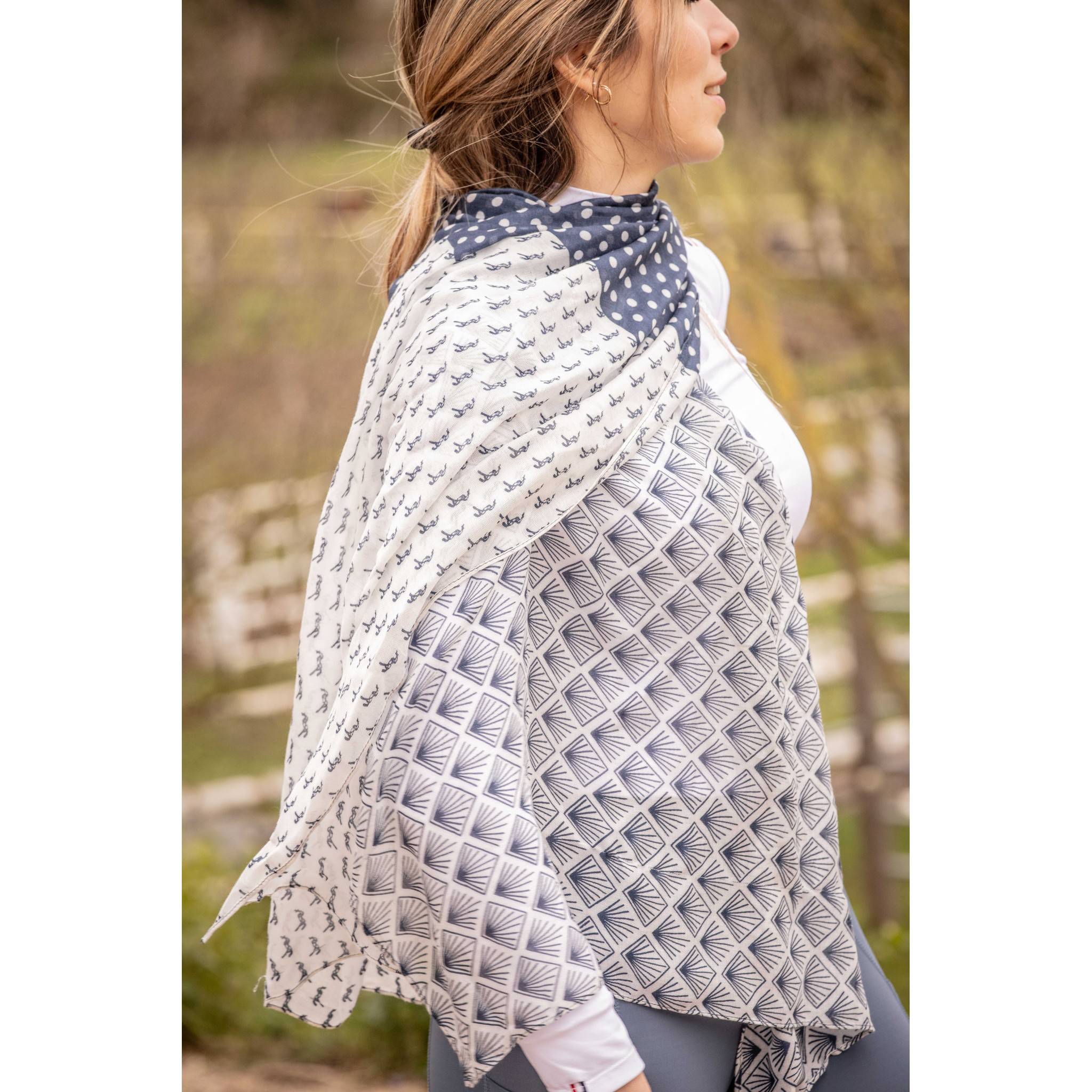 Pénélope Alix stole Grey/ecru 985853191