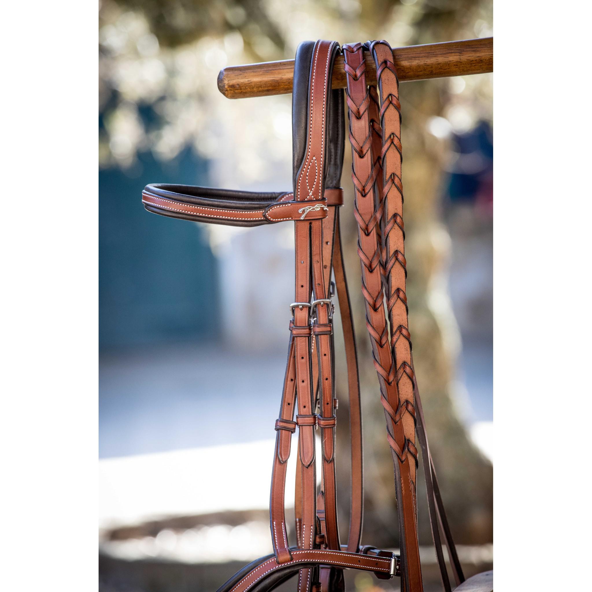 Pénélope US braided reins Chestnut 301636317
