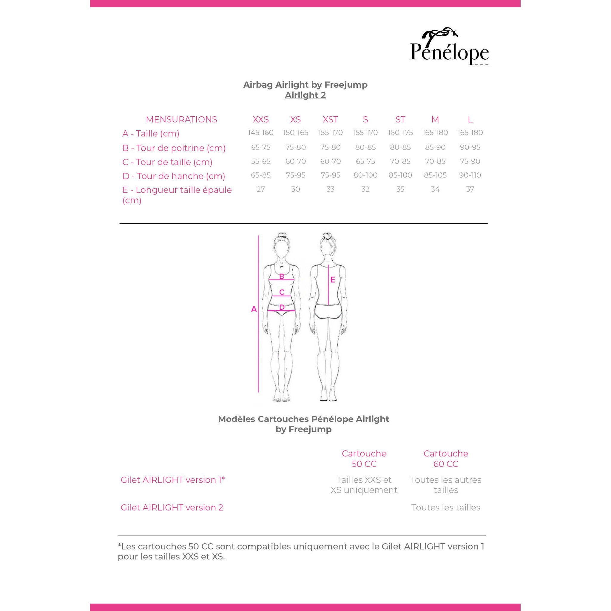 PENELOPE "Airlight 2" Air Vest for Women by Freejump Black 991920003