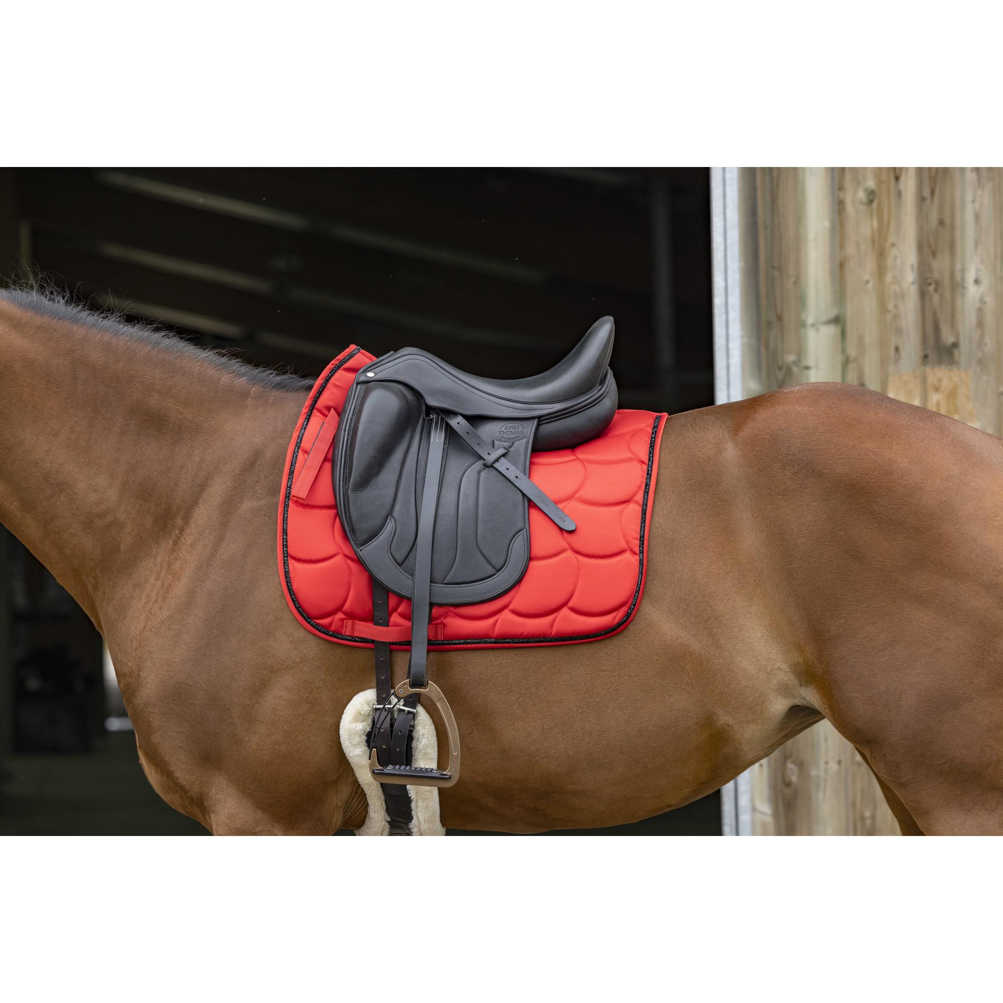 EQUITHÈME Satin Saddle pad - Dressage Red 204433003