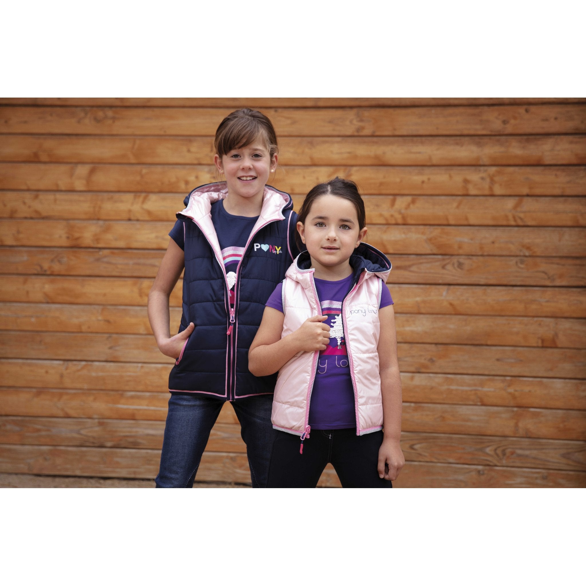 Equi-Kids Jade Vest - Kids - Navy blue/pink - 978041708_ambi_2