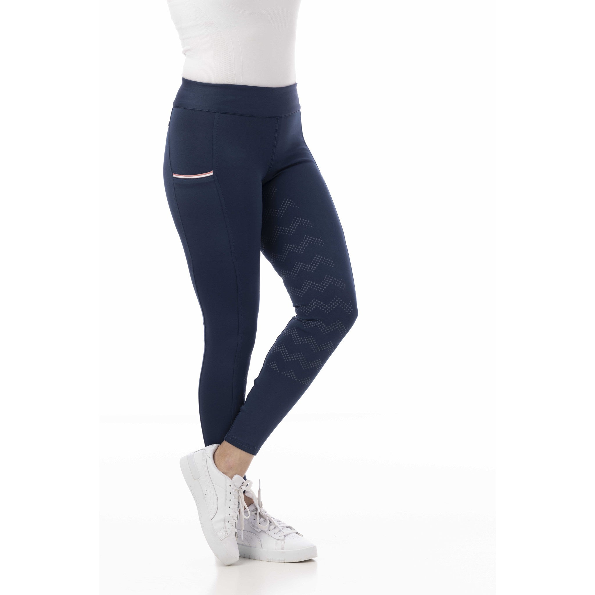 Riding World Agadir Silicone Seat Leggings - Ladies Navy blue 989501736