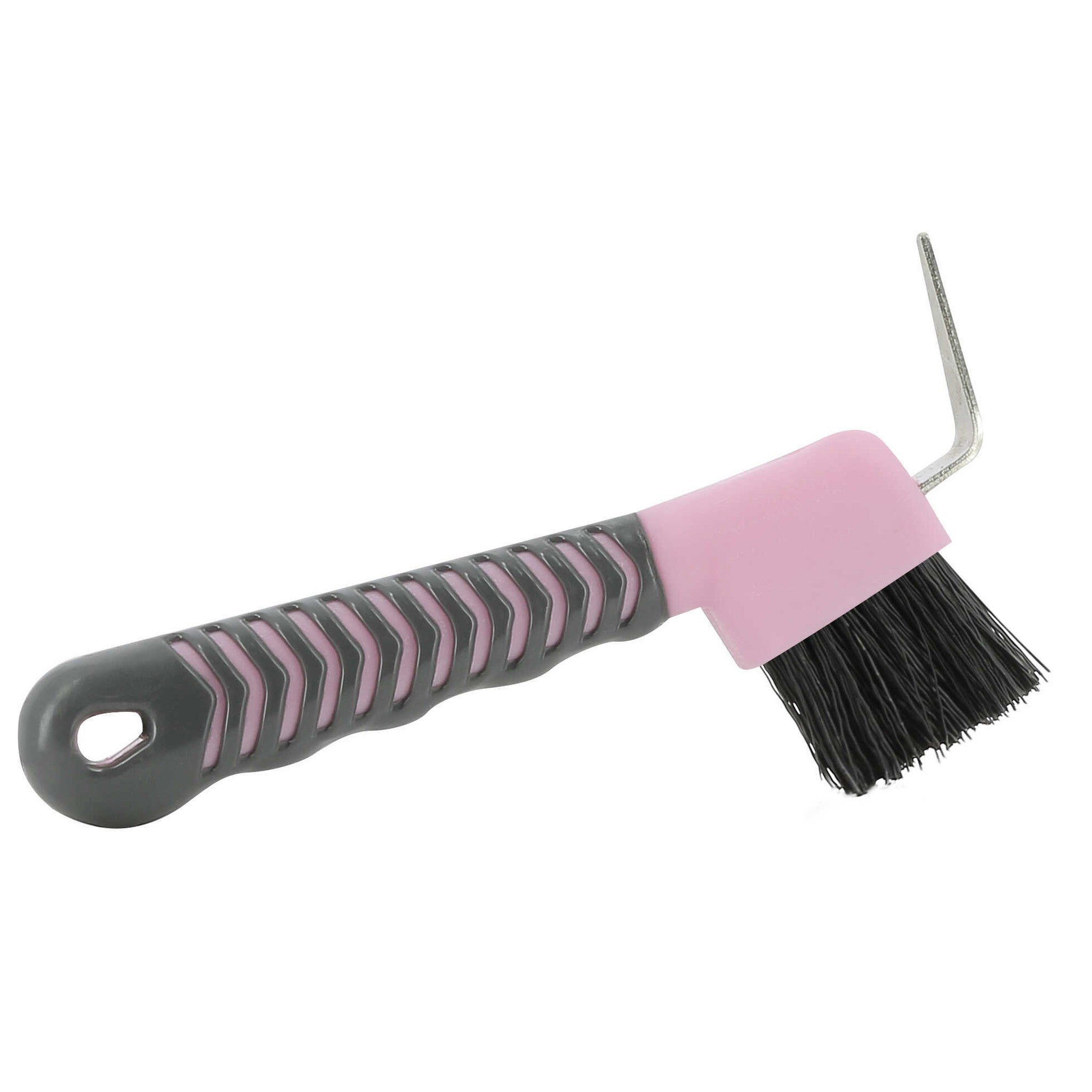 Hippo-Tonic "Soft Hand" hoof pick brush Pink/grey 700089013