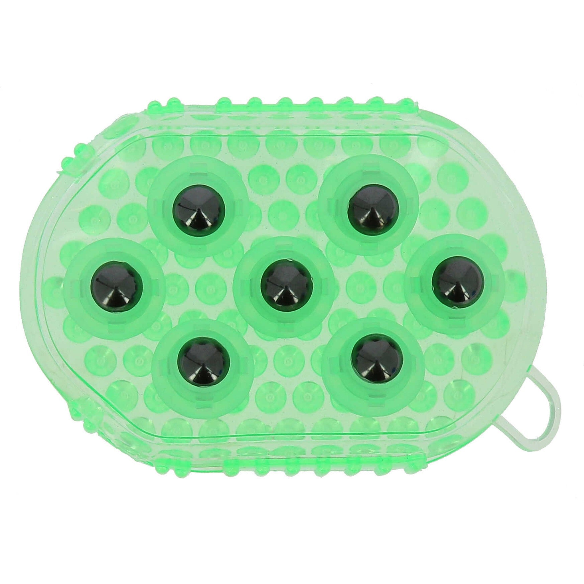 Curry comb and massage double sided glove Light green 700147008