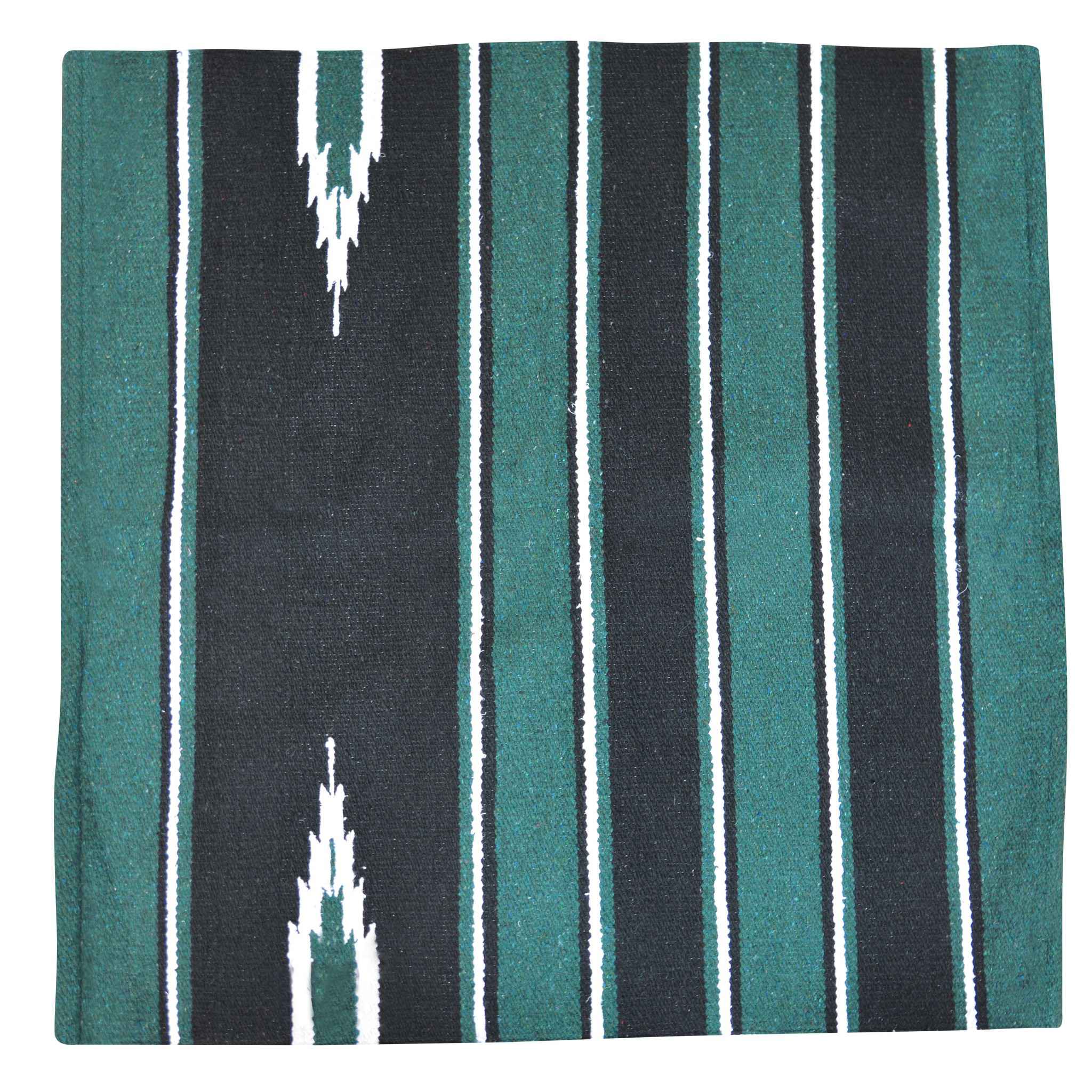 Westride Navajo cotton/acrylic horse pad Green/black 801090092