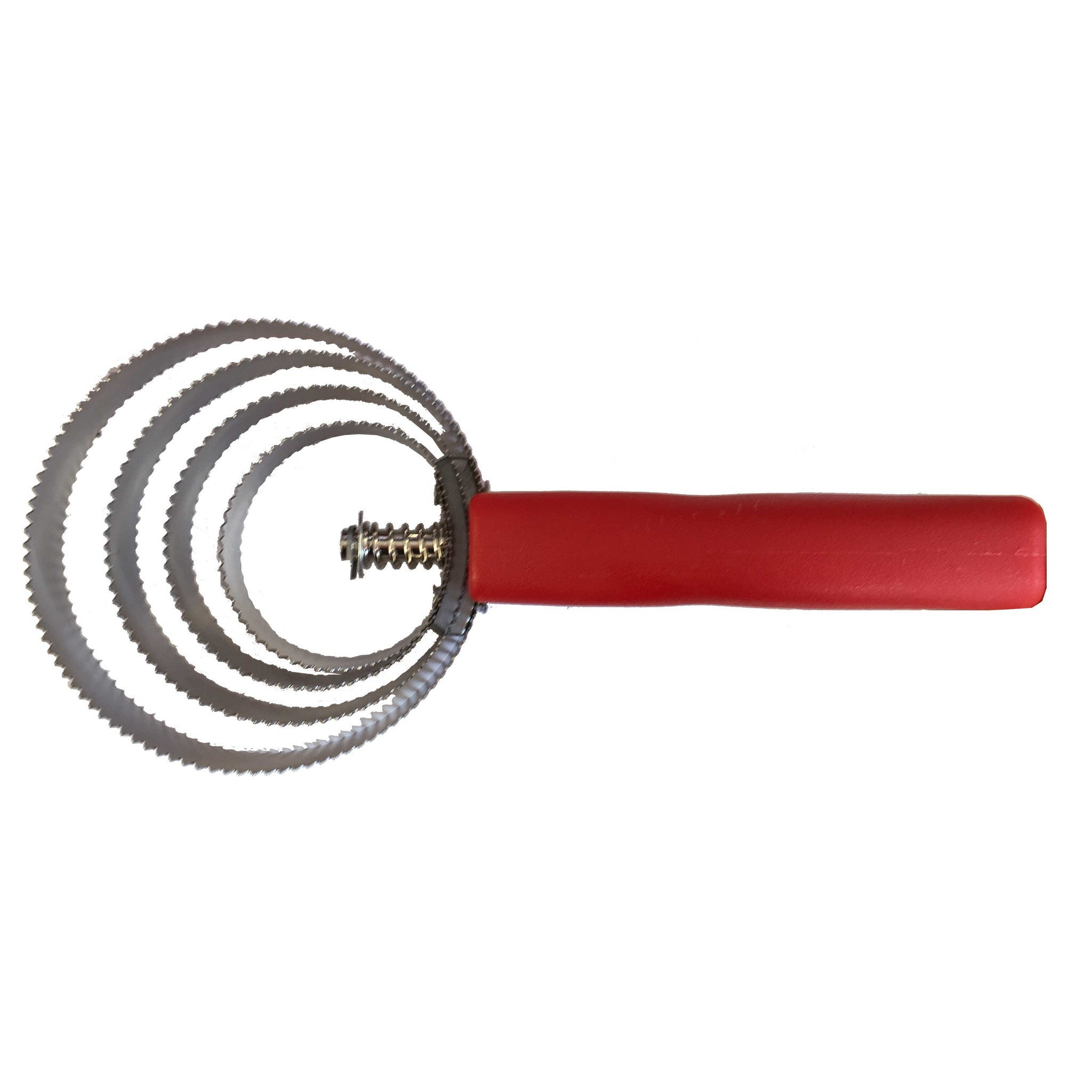Round metallic Curry comb, reversible Red 700029