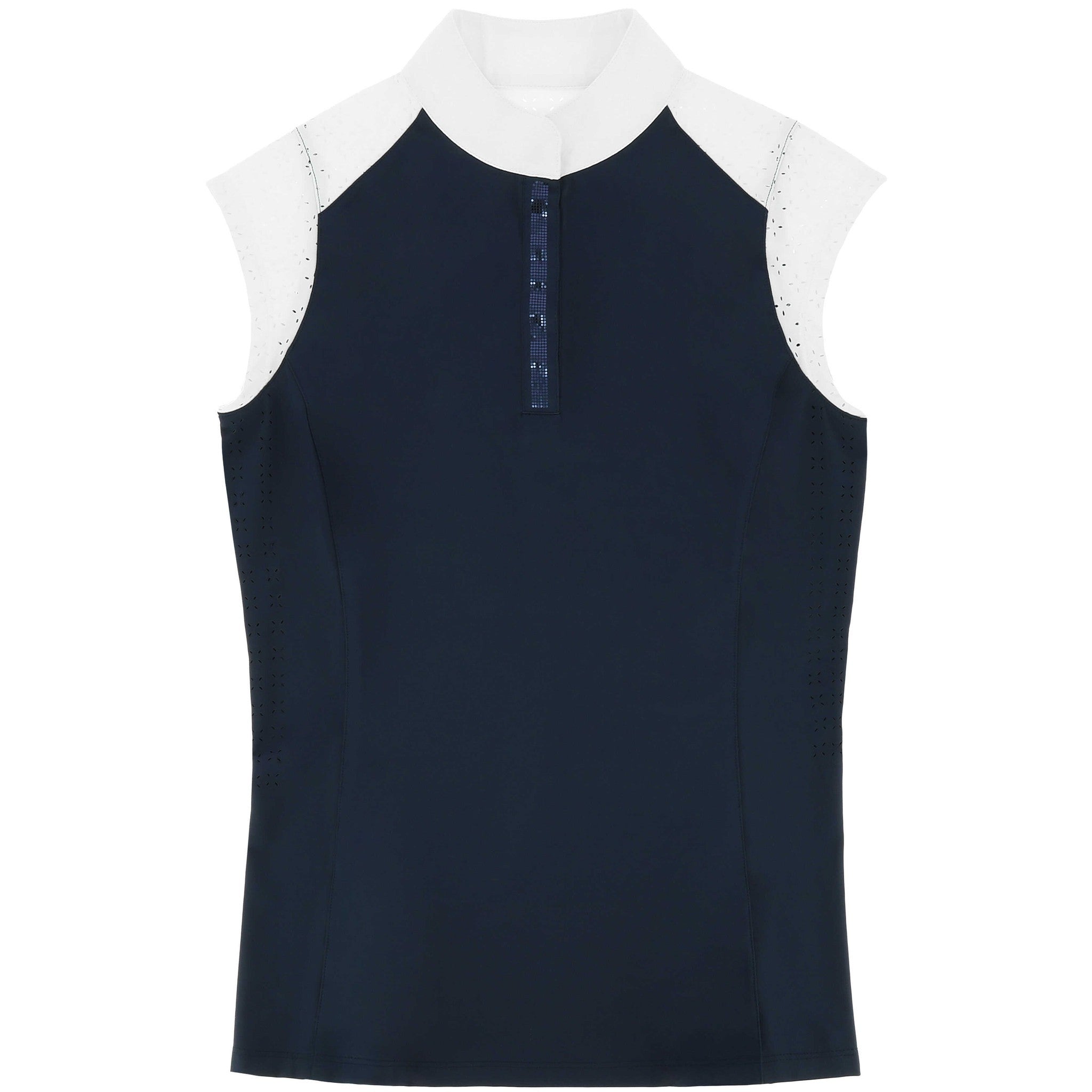 EQUITHÈME Sleeveless Show Polo – Judith Navy blue 962134072