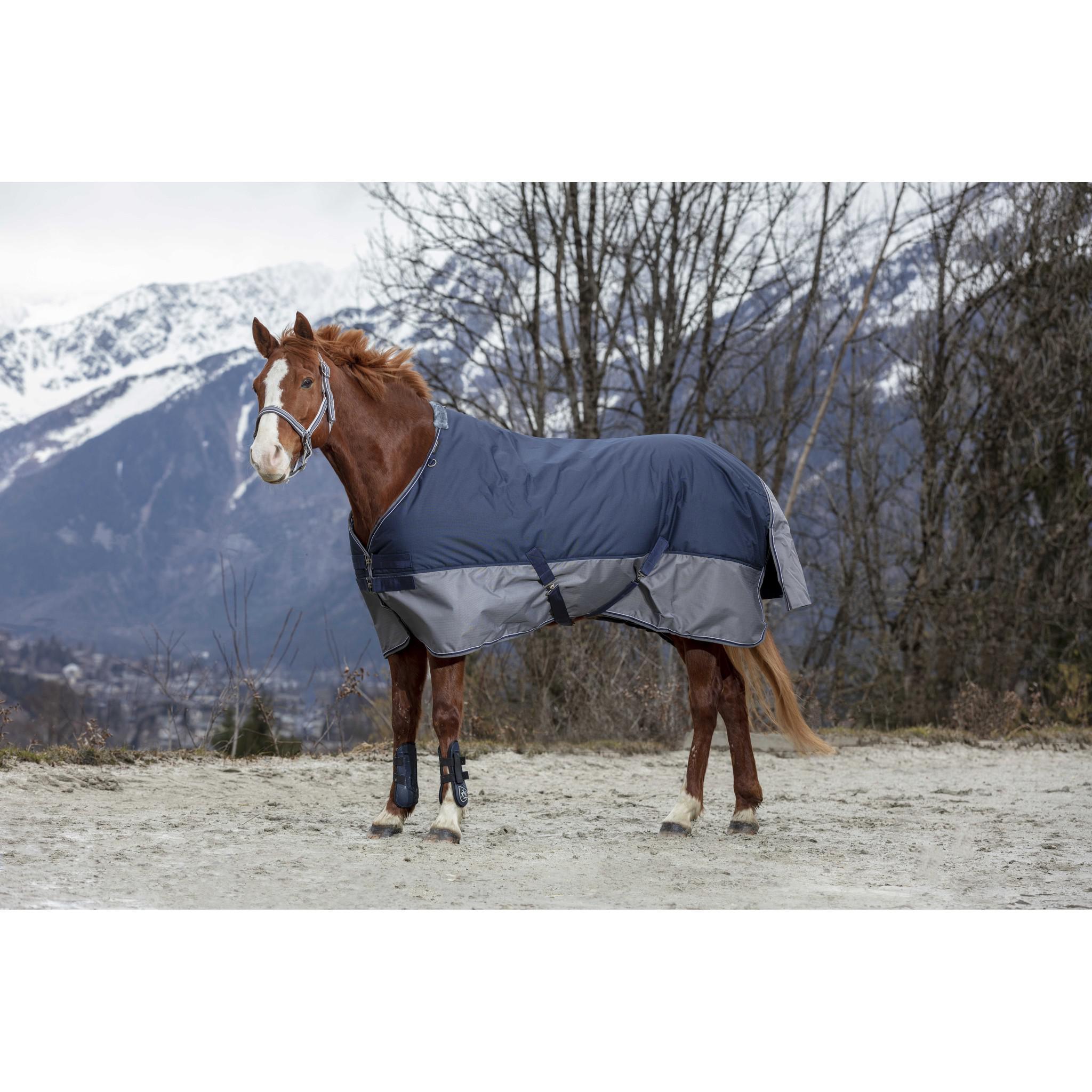 EQUITHÈME Tyrex New 600D Rug - Standard Navy blue/grey 400911763