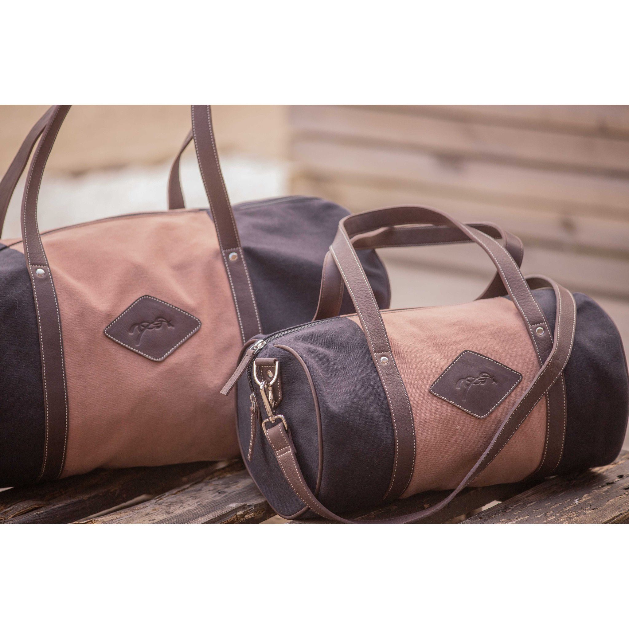 Pénélope Canvas Bowl Bag - Medium Black/Old Pink 936223162