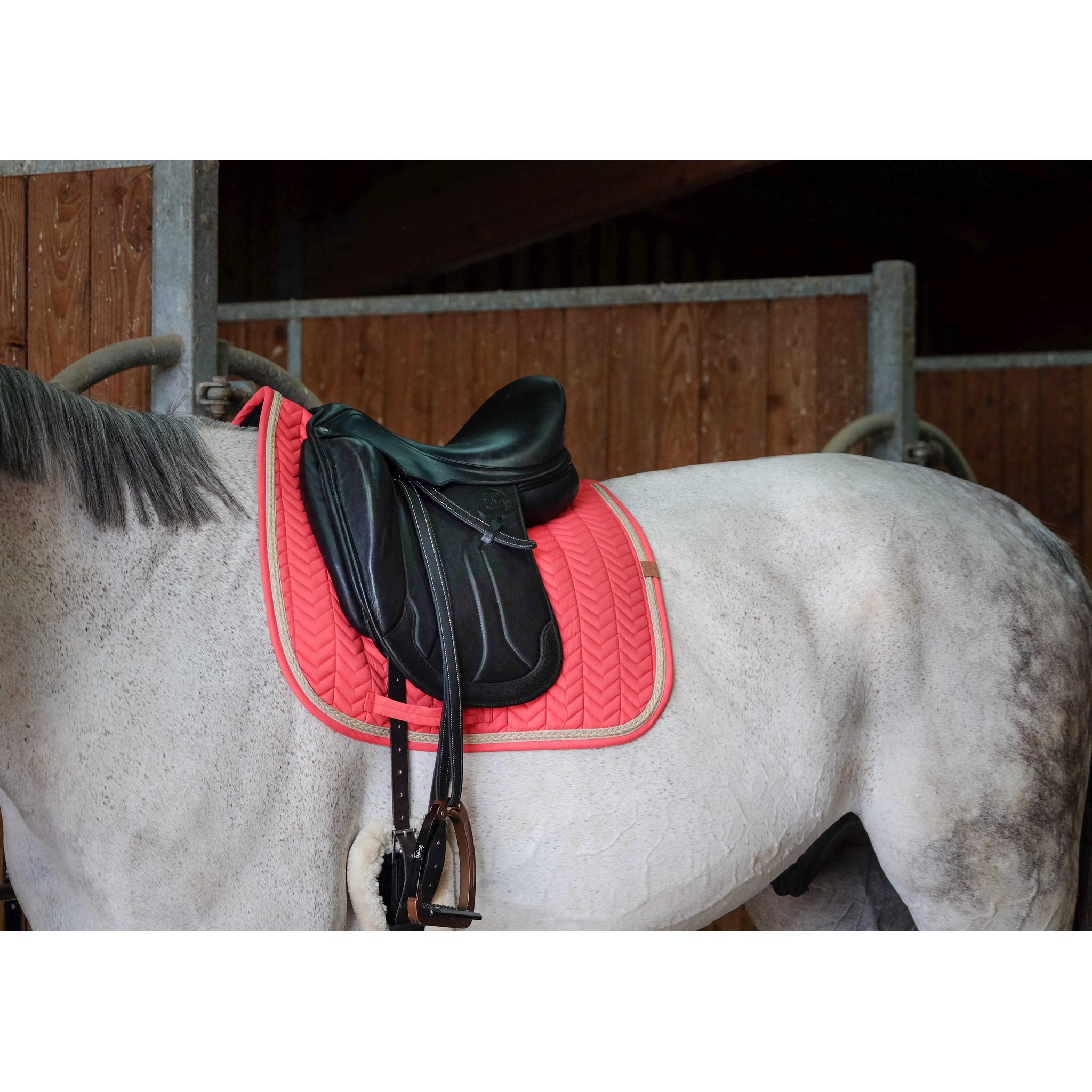 EQUITHÈME Softy Dressage Saddle Pad Raspberry - 204766035_ambi_1