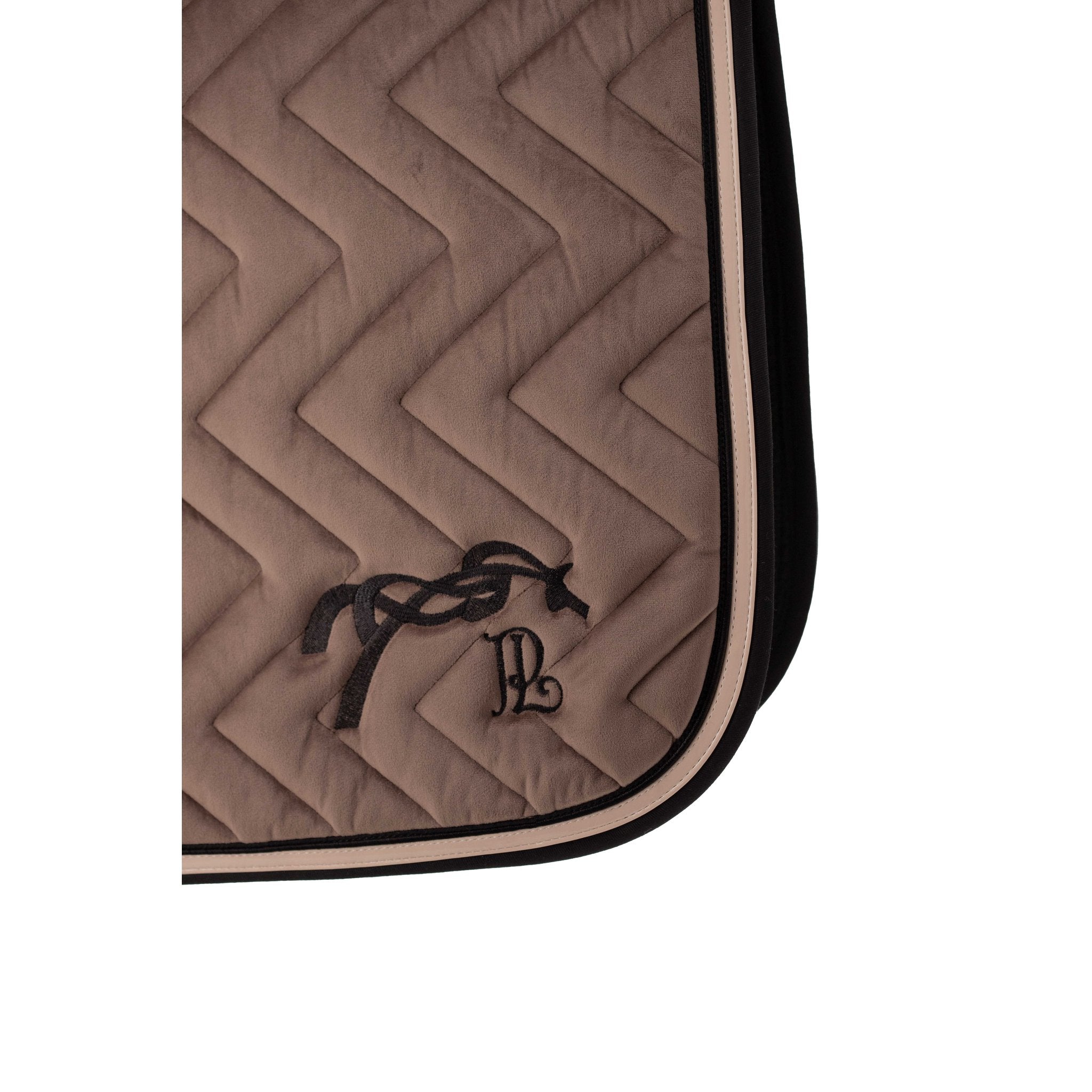 PENELOPE "Velvet" Saddle Pad Taupe/black - 204805027_packshot_3